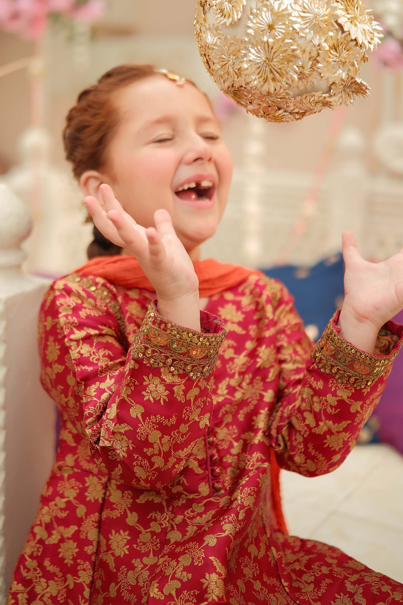 3 Piece Embroidered Jamawar Suit - Image 4