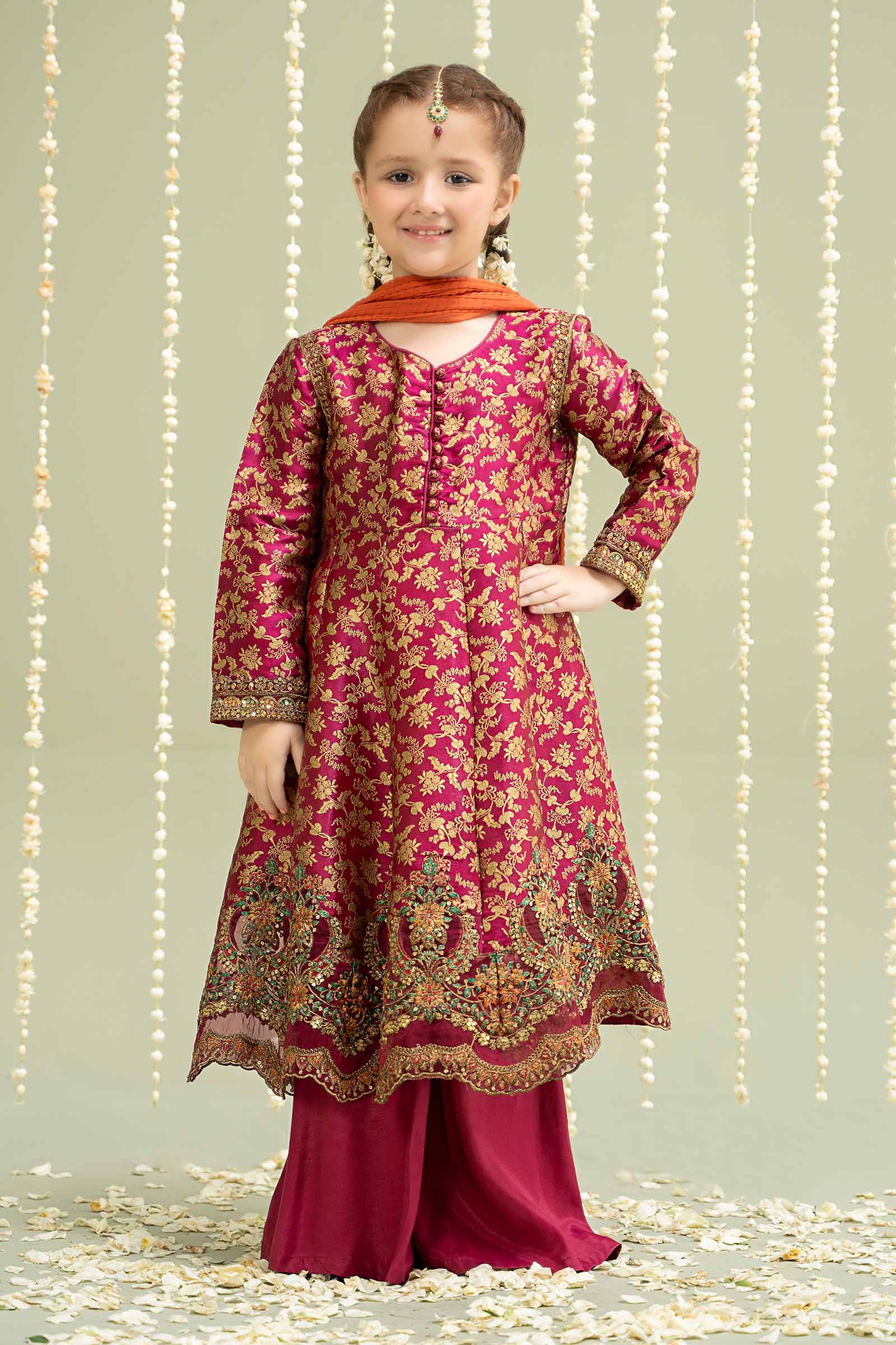 3 Piece Embroidered Jamawar Suit - Image 5