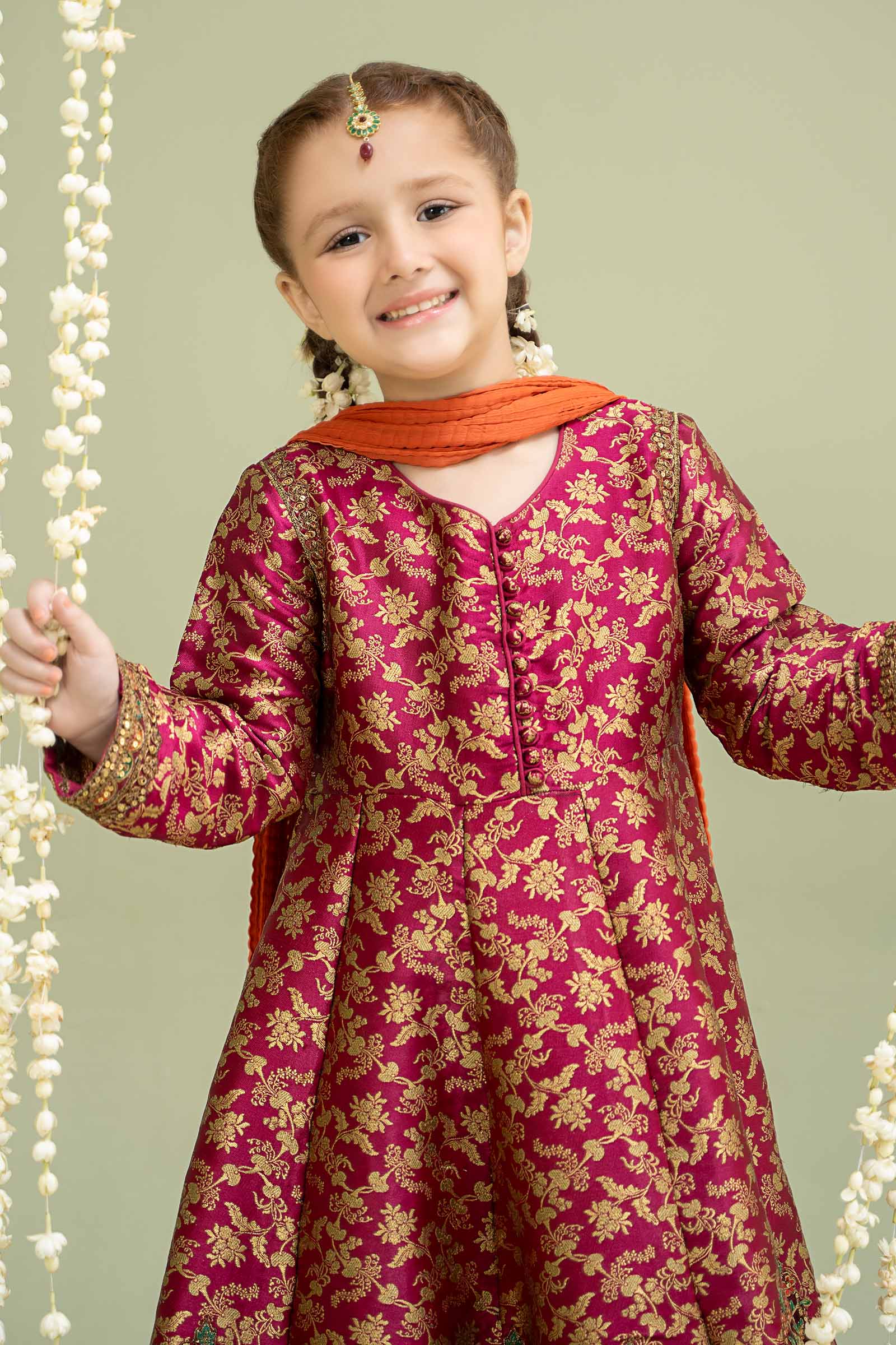 3 Piece Embroidered Jamawar Suit - Image 6