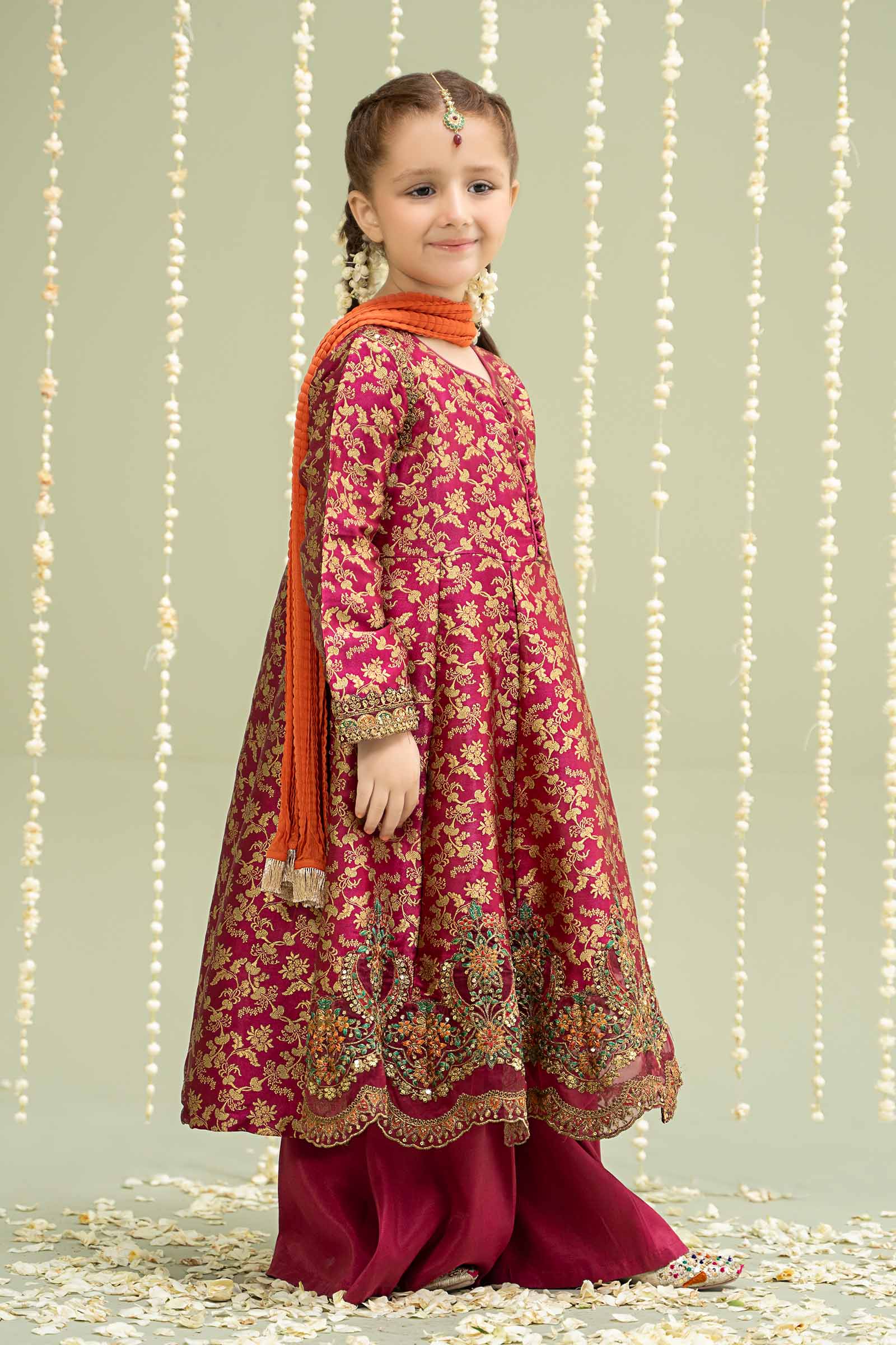 3 Piece Embroidered Jamawar Suit - Image 9