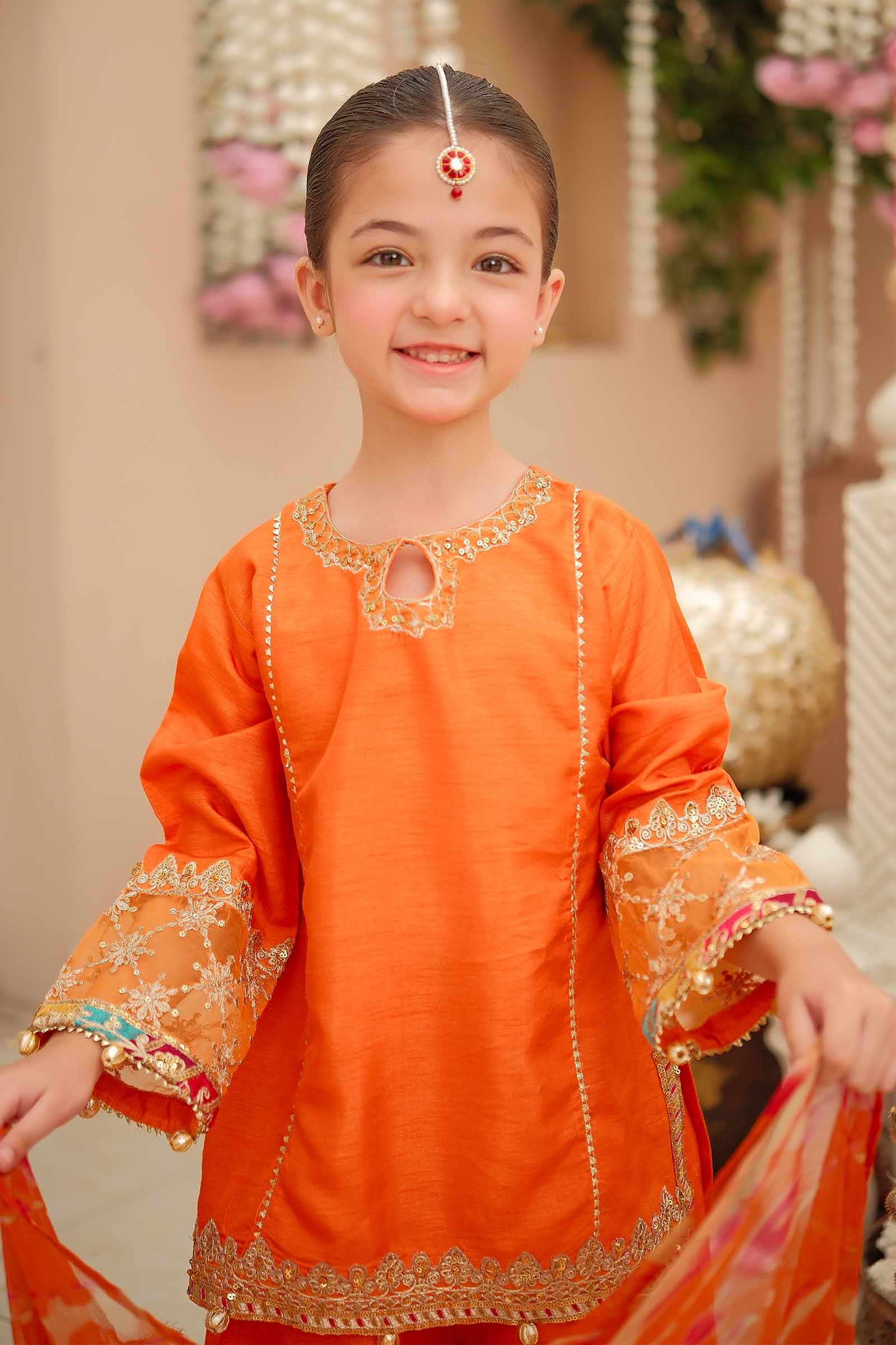 3 Piece Embroidered Raw Silk Suit - Image 2