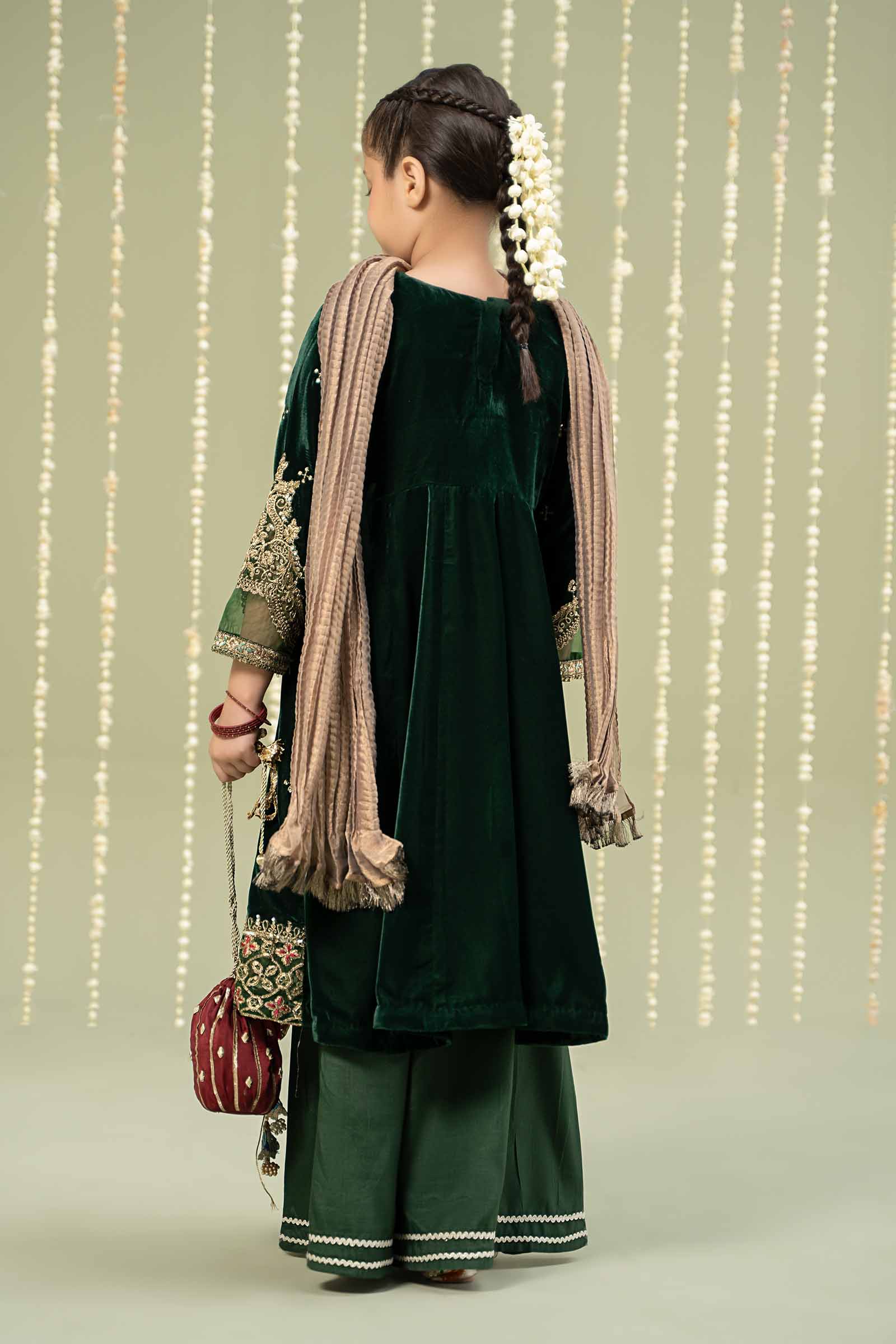 3 Piece Embroidered Velvet Suit - Image 7