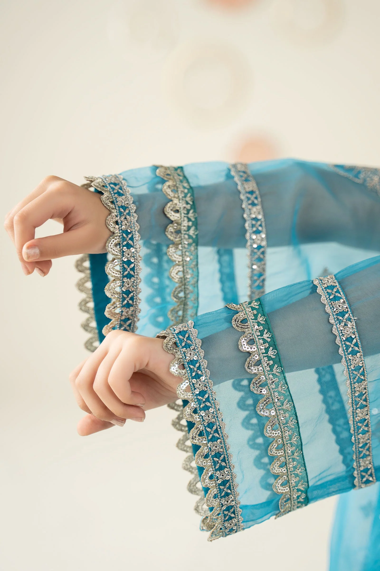 2 Piece Embroidered Organza Suit - Image 10