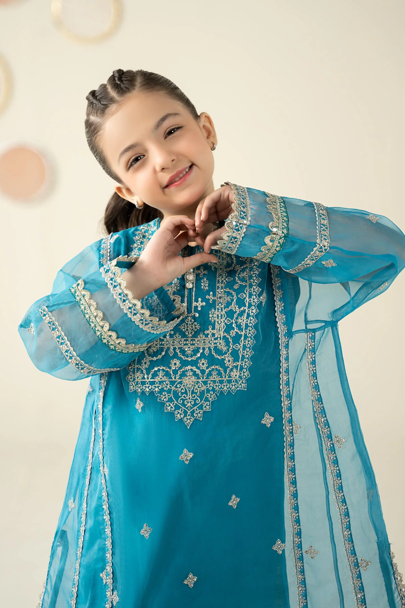 2 Piece Embroidered Organza Suit - Image 5