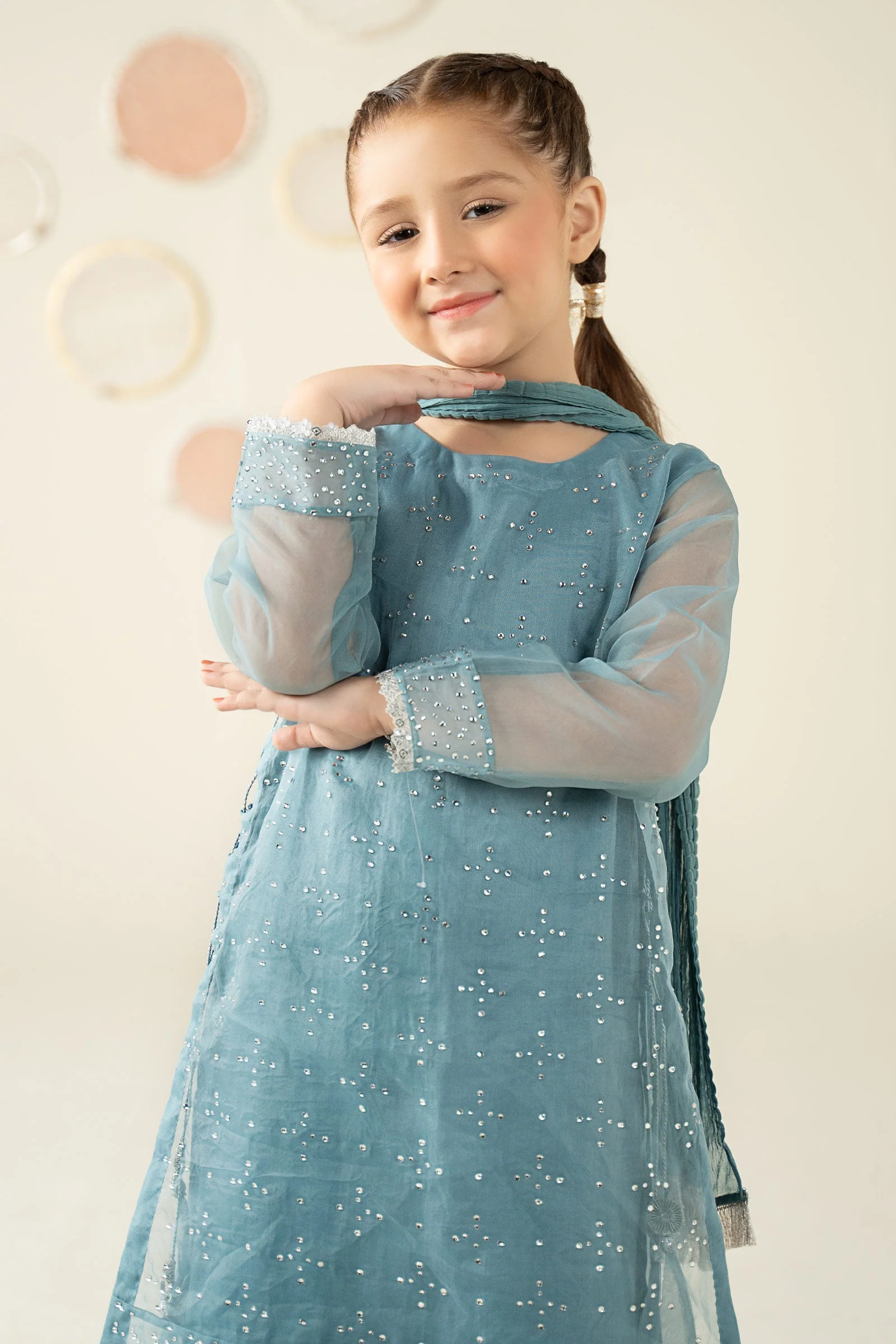 3 Piece Embellished Organza Suit - Image 2