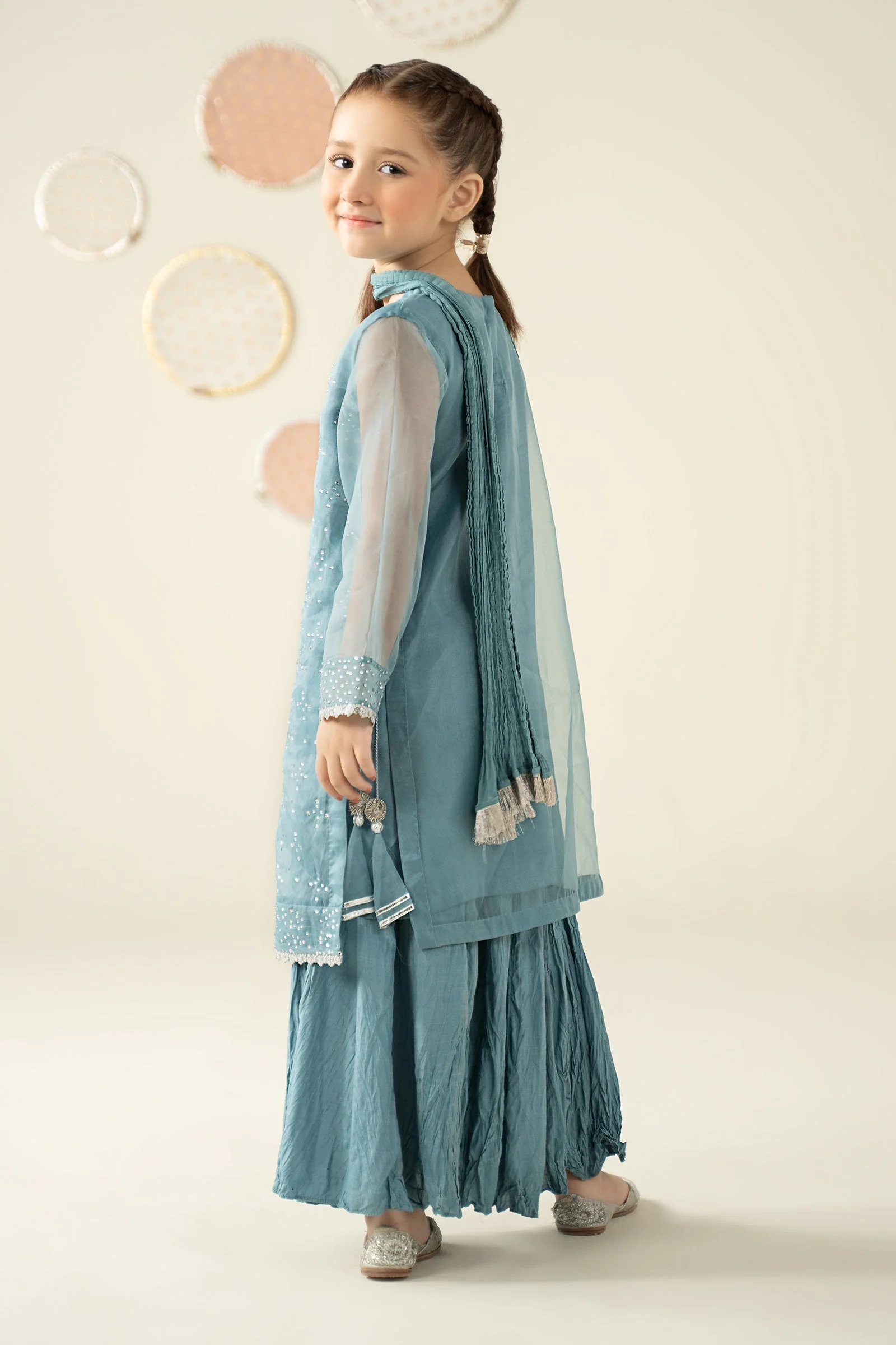 3 Piece Embellished Organza Suit - Image 6