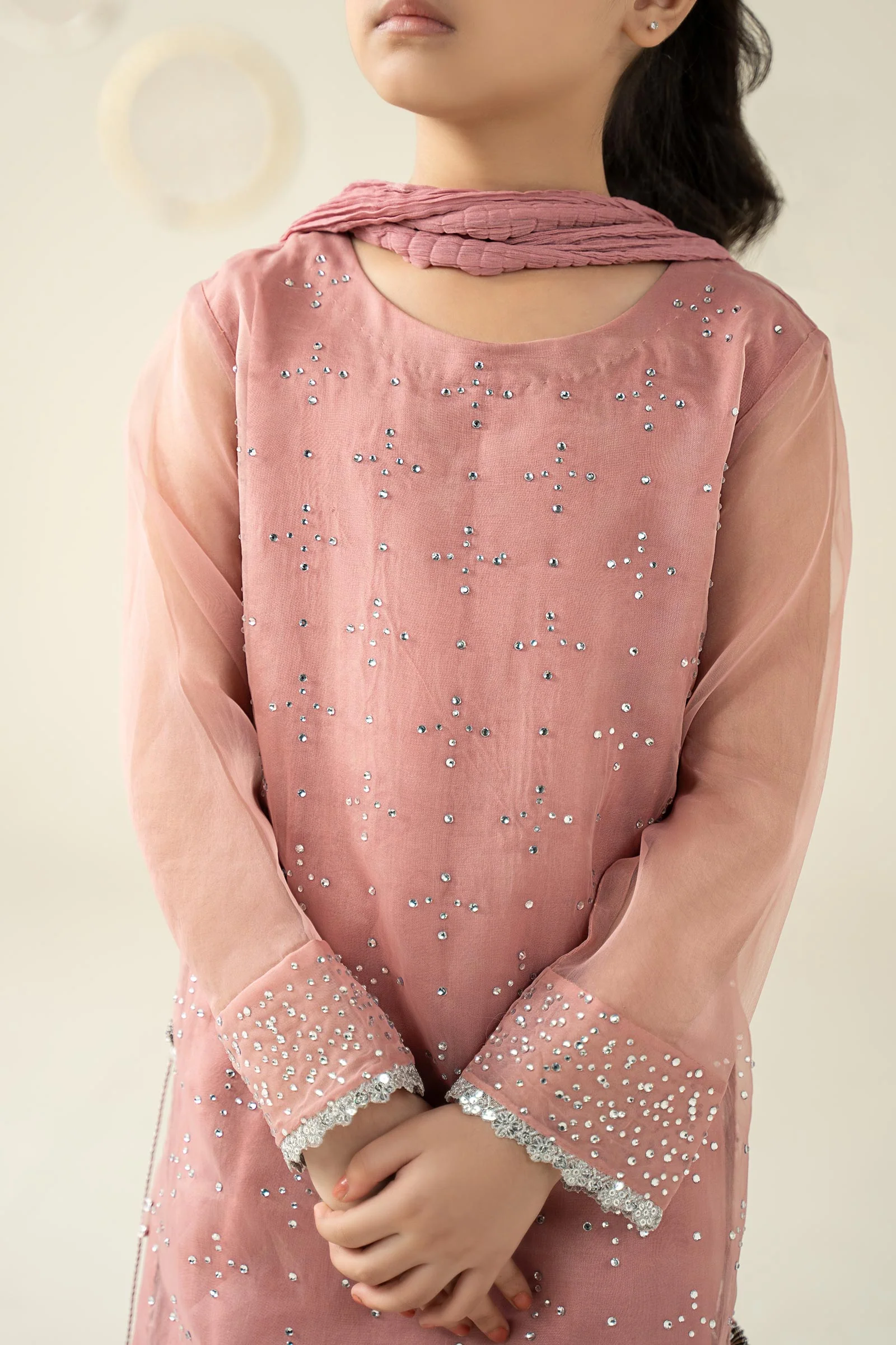 3 Piece Embellished Organza Suit - Image 3