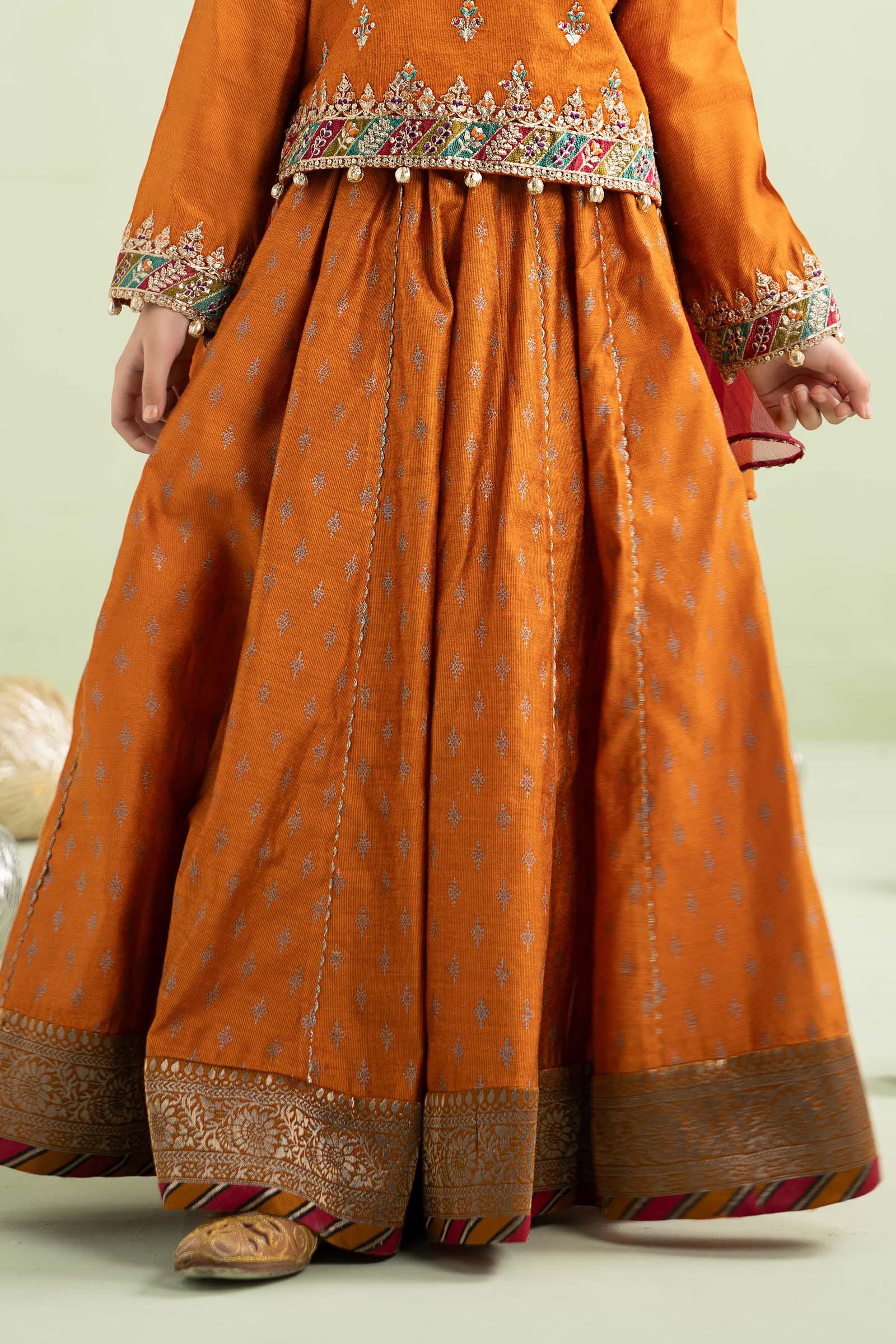 3 Piece Embroidered Silk Net Suit - Image 5