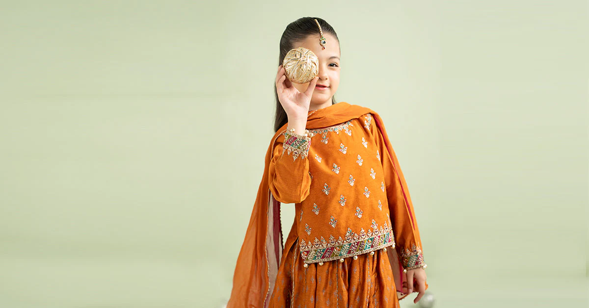 3 Piece Embroidered Silk Net Suit - Image 8