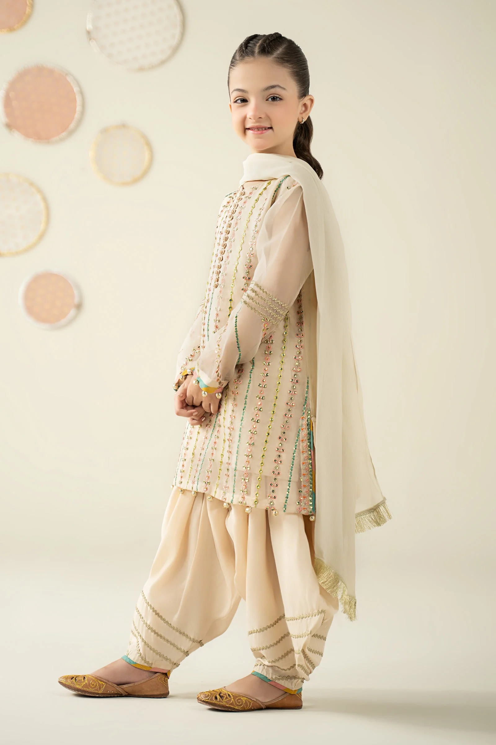 3 Piece Embroidered Organza Suit - Image 8