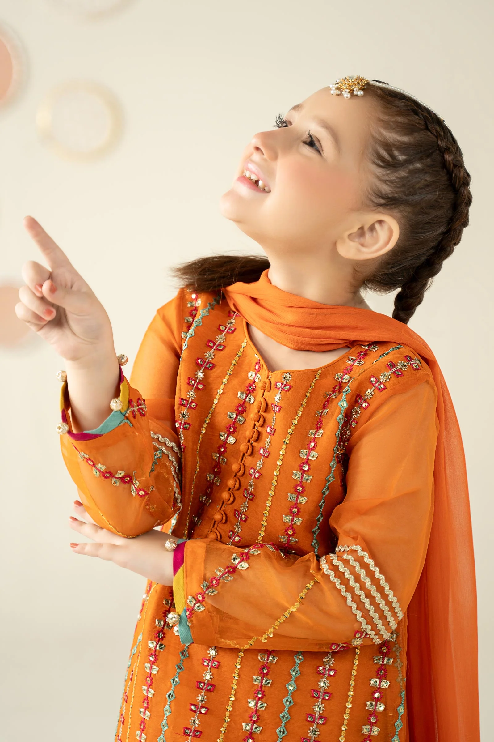 3 Piece Embroidered Organza Suit - Image 2