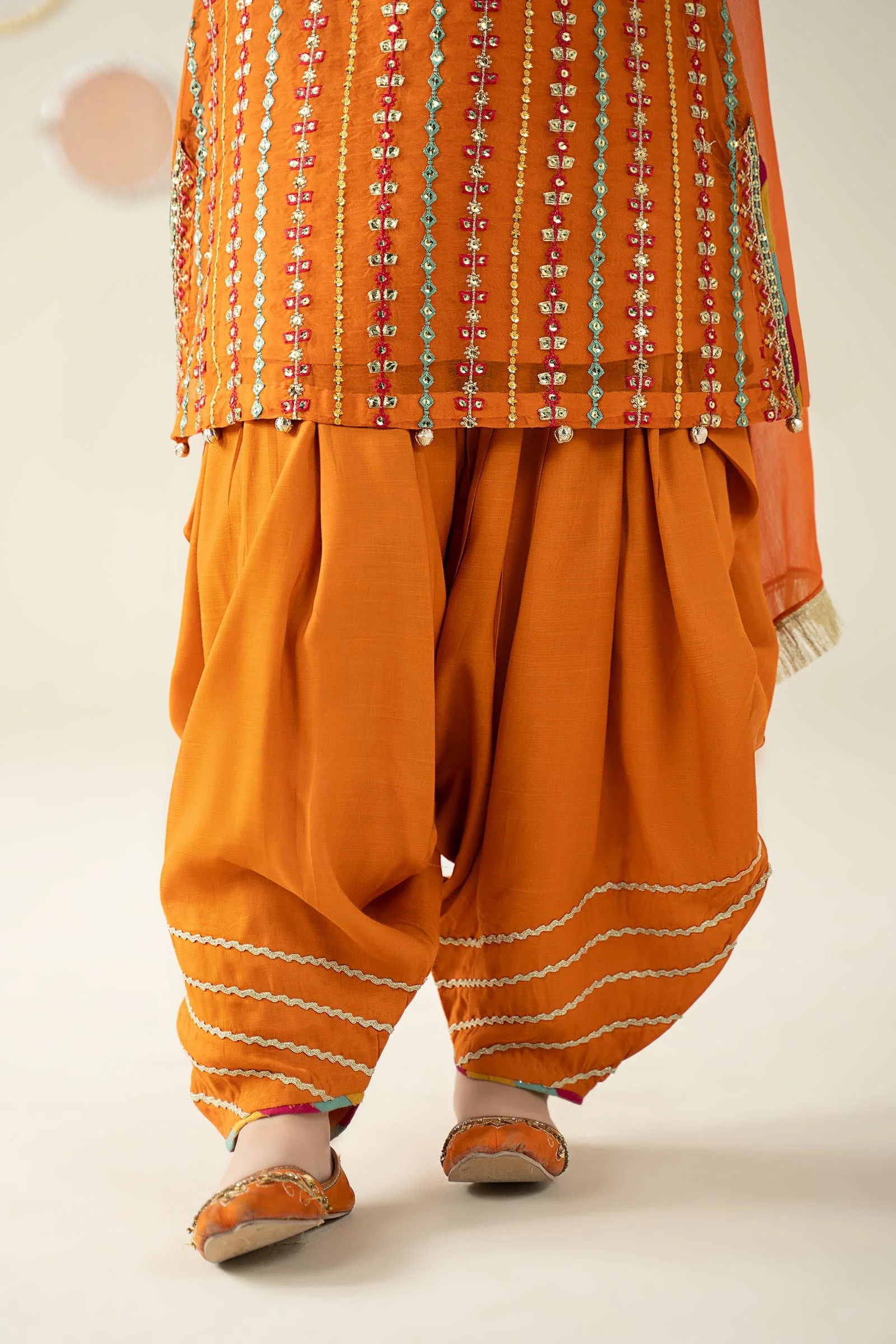 3 Piece Embroidered Organza Suit - Image 6