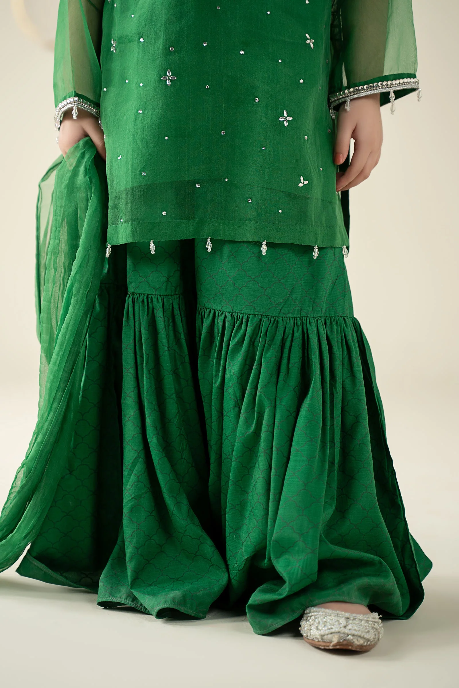 3 Piece Embellished Organza Suit - Image 7