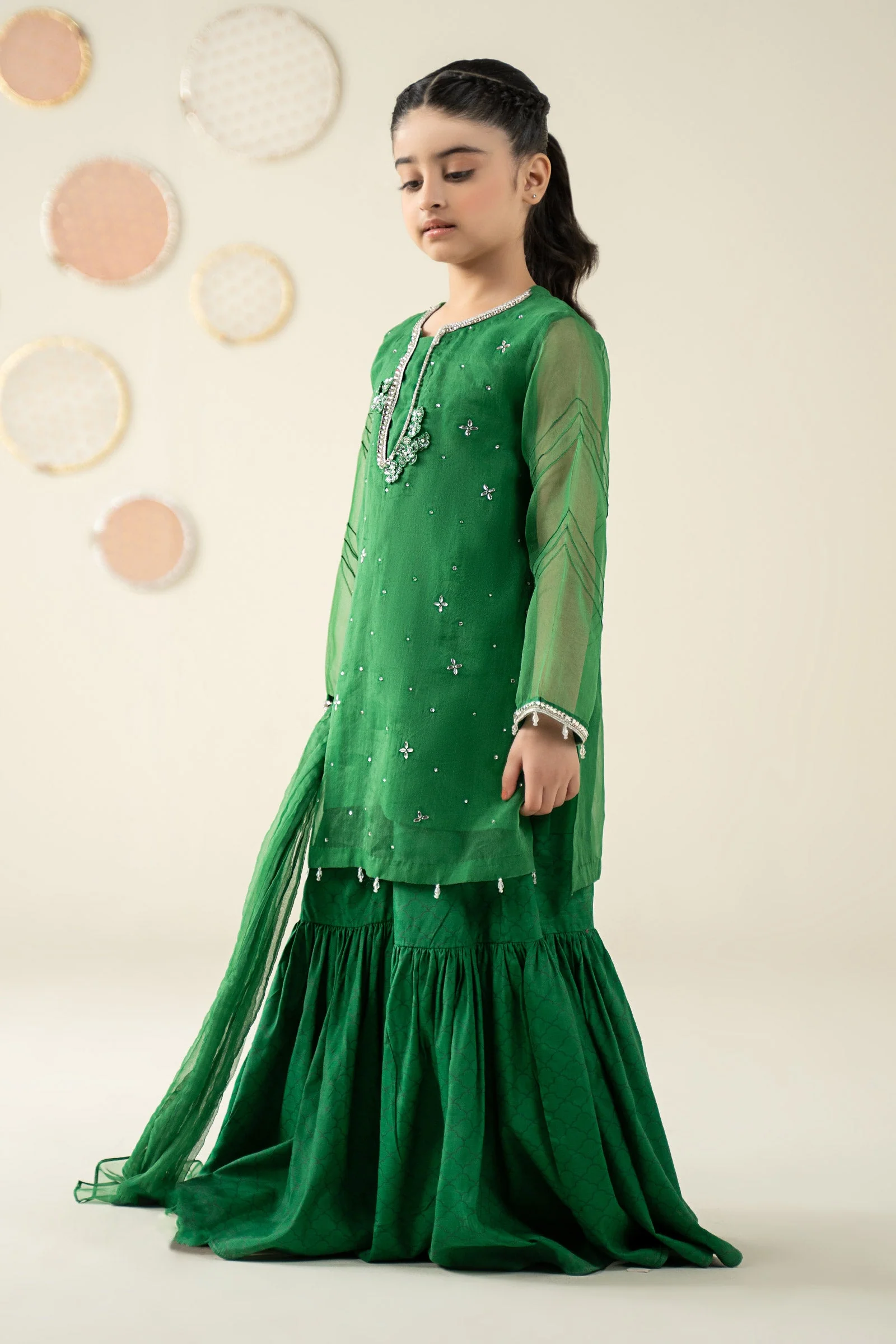 3 Piece Embellished Organza Suit - Image 8