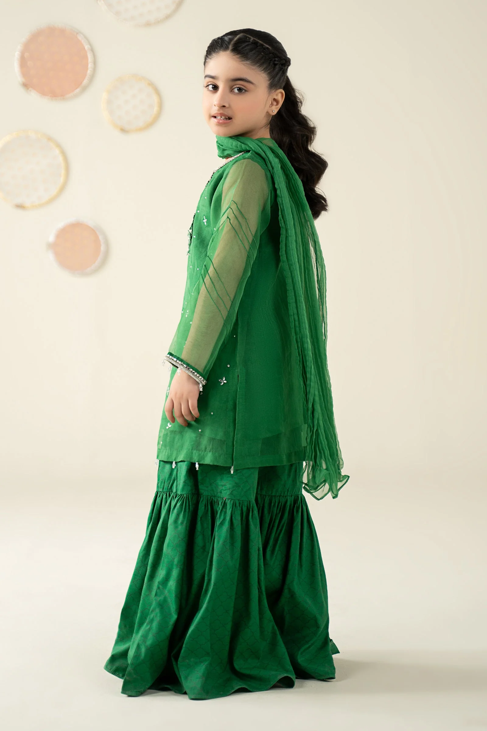 3 Piece Embellished Organza Suit - Image 9