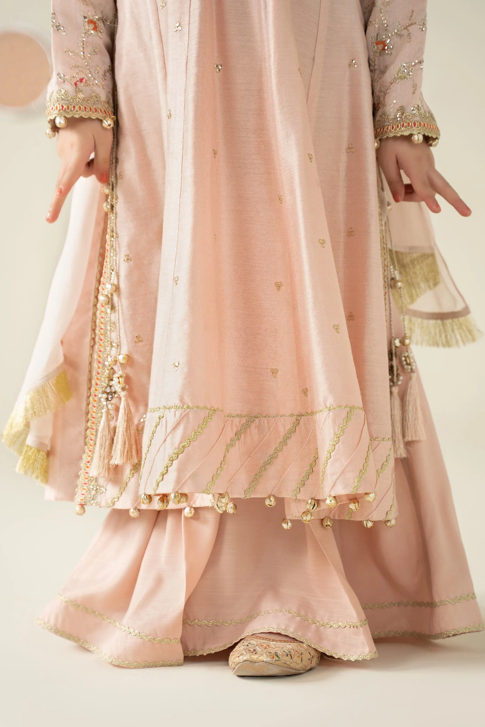 3 Piece Embroidered Cotton Silk Suit - Image 5
