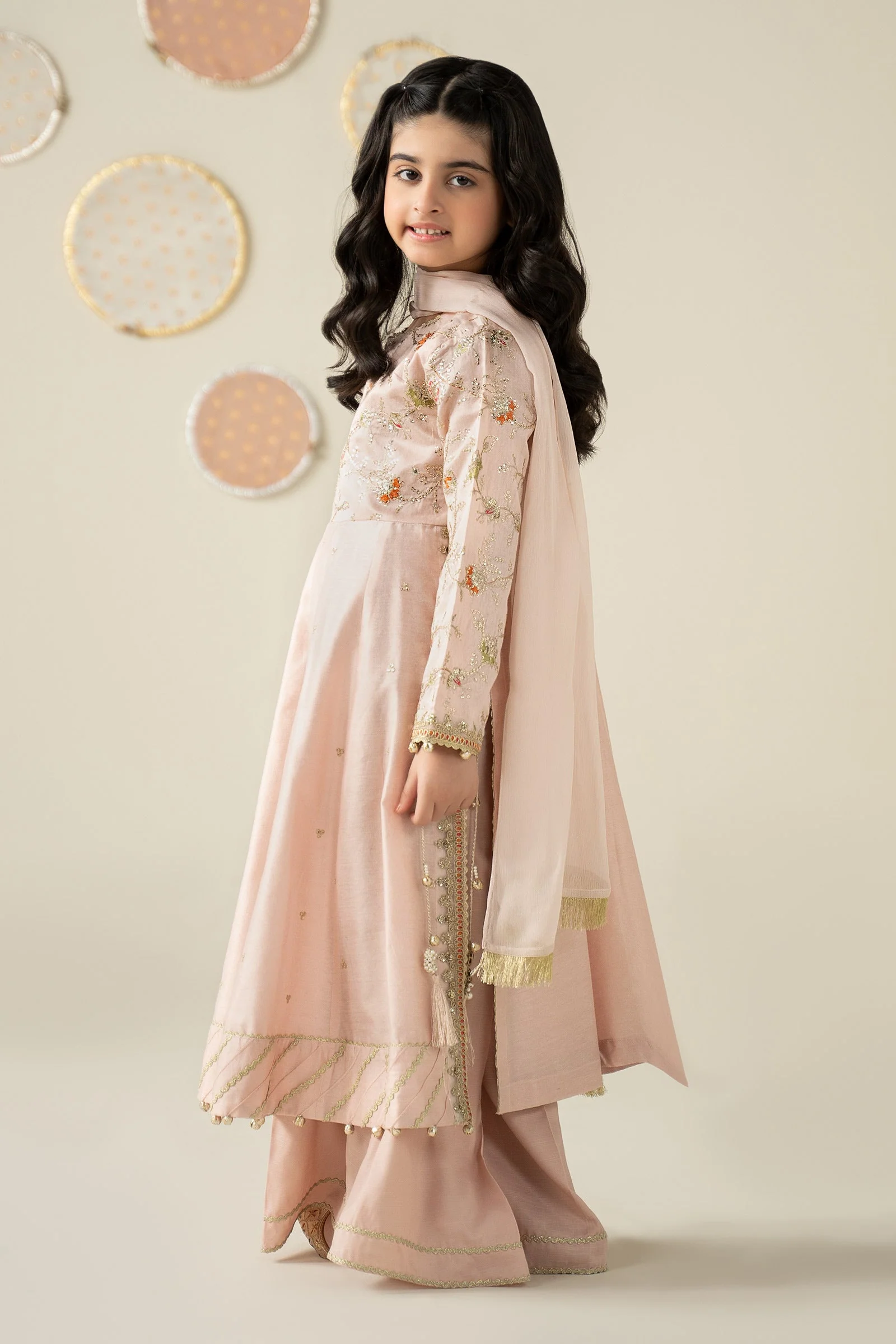 3 Piece Embroidered Cotton Silk Suit - Image 6
