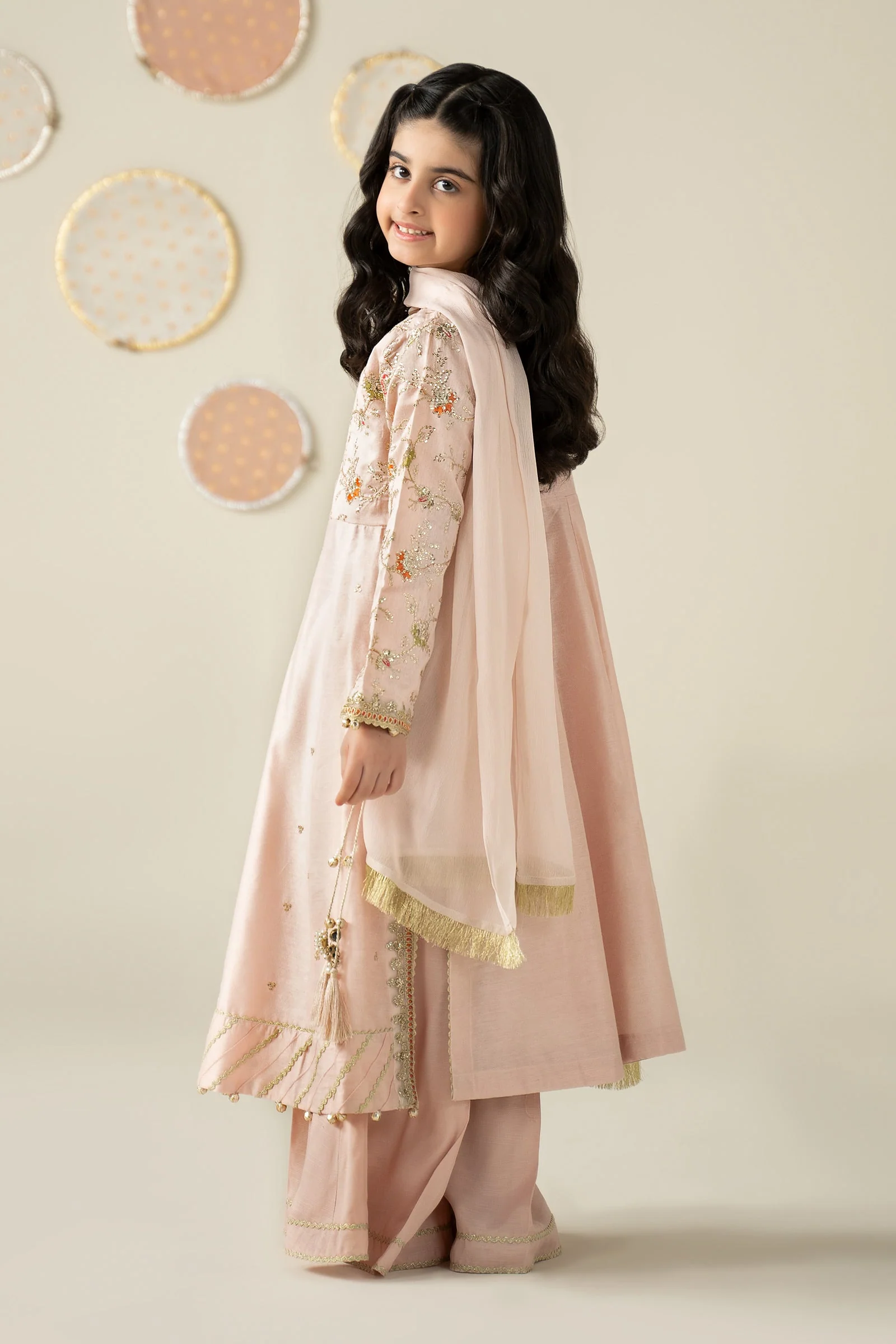 3 Piece Embroidered Cotton Silk Suit - Image 7