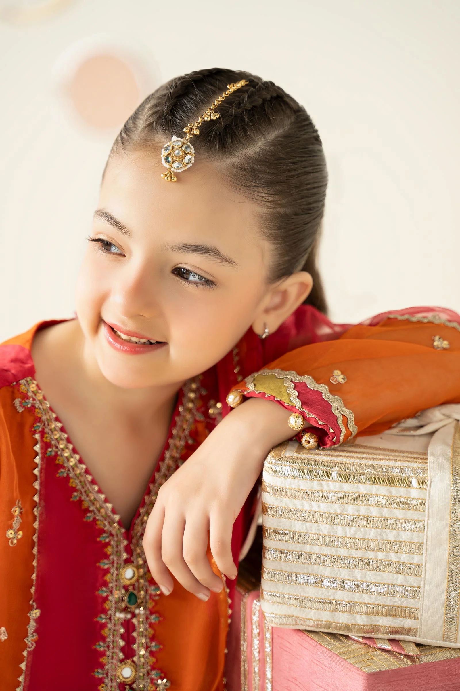 3 Piece Embroidered Organza Suit - Image 4