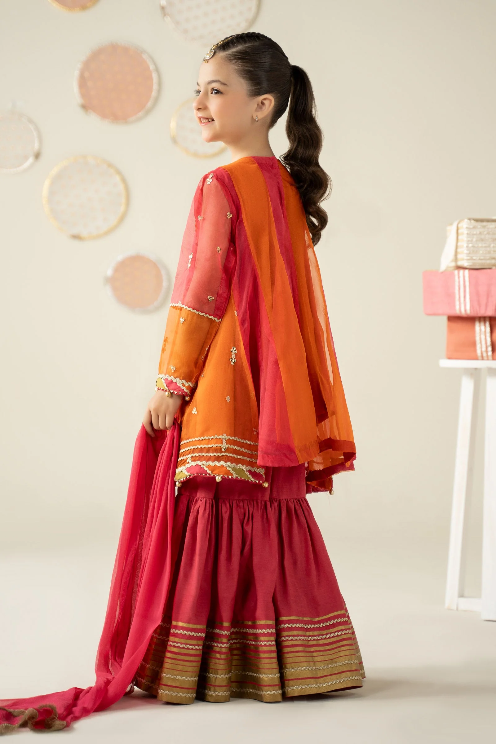 3 Piece Embroidered Organza Suit - Image 9