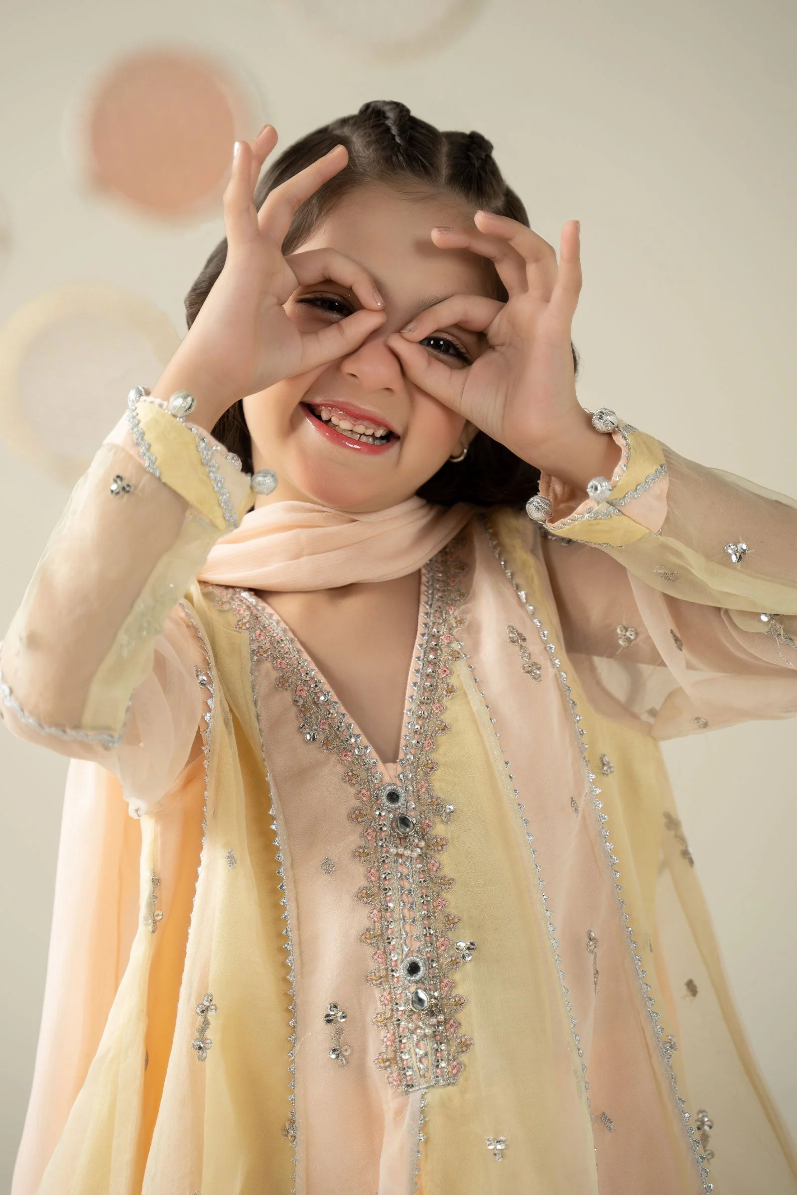 3 Piece Embroidered Organza Suit - Image 4