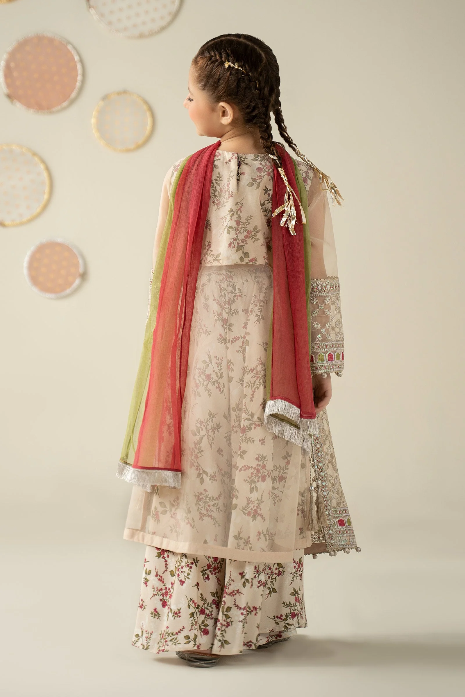 3 Piece Embroidered Organza Suit - Image 8
