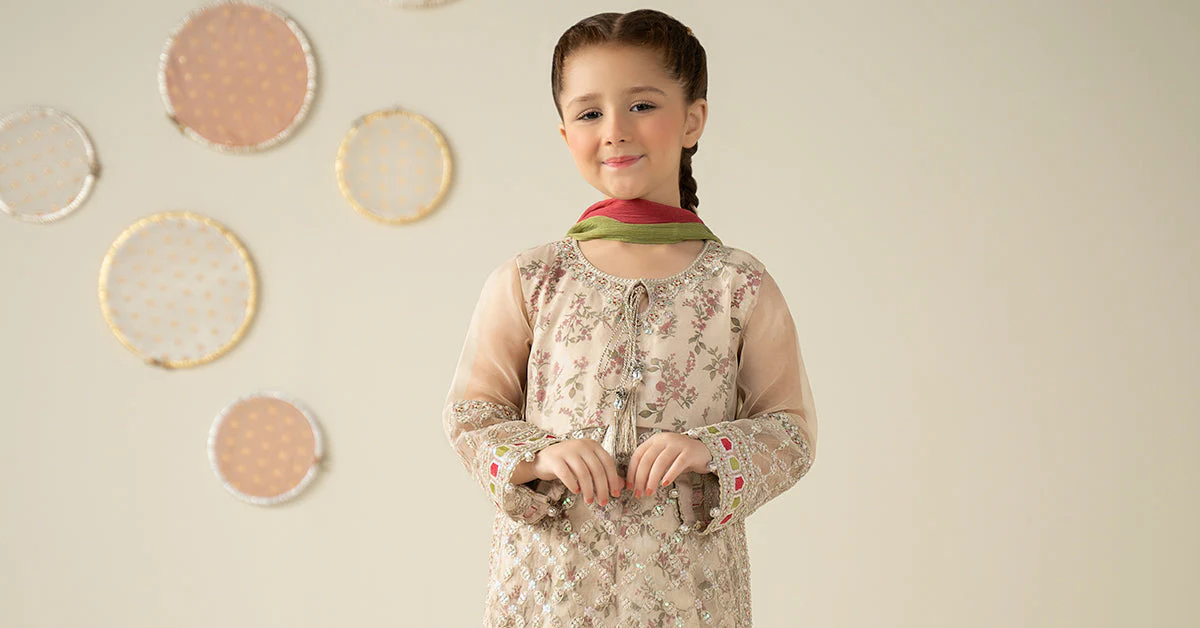 3 Piece Embroidered Organza Suit - Image 9
