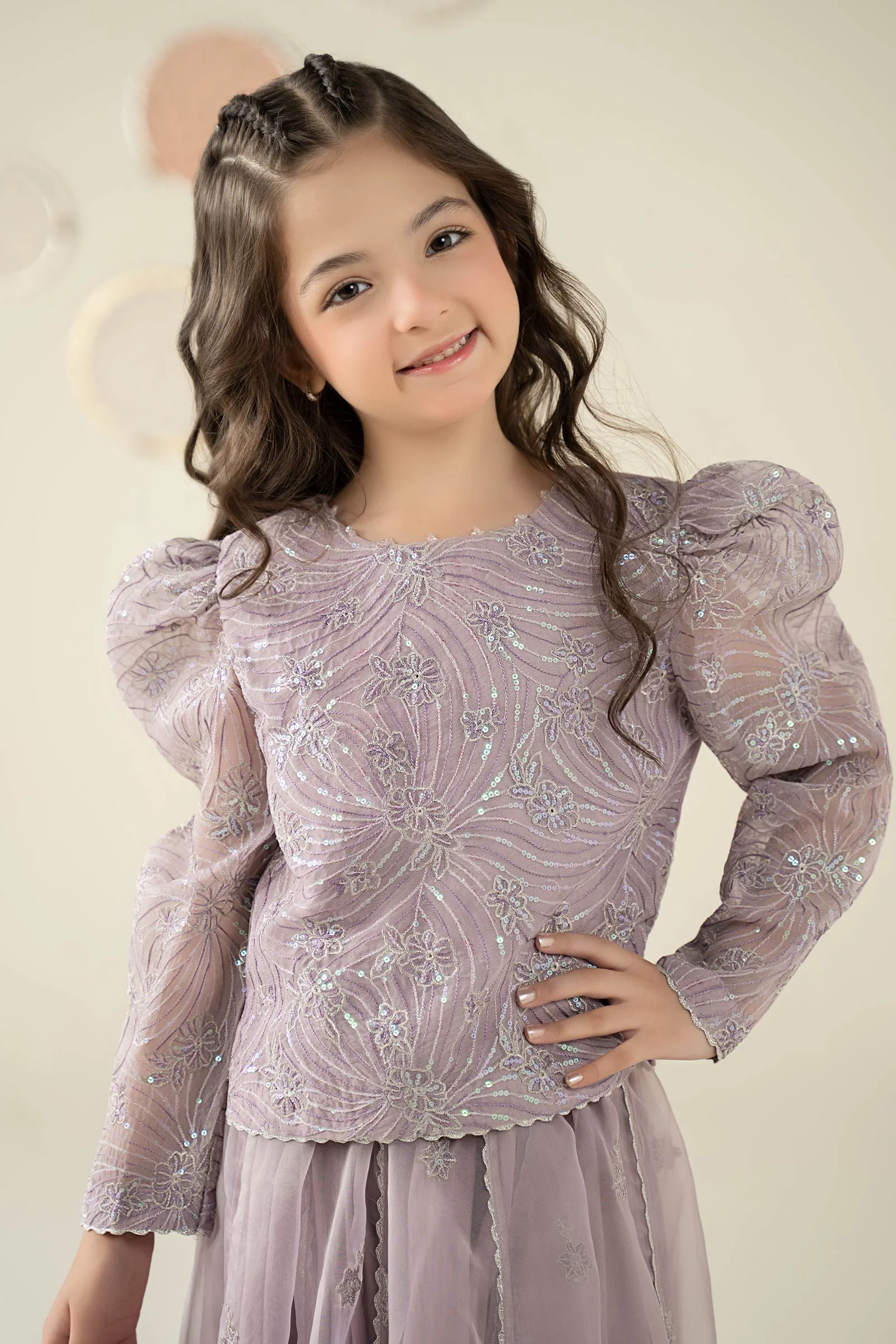 3 Piece Embroidered Organza Suit - Image 2