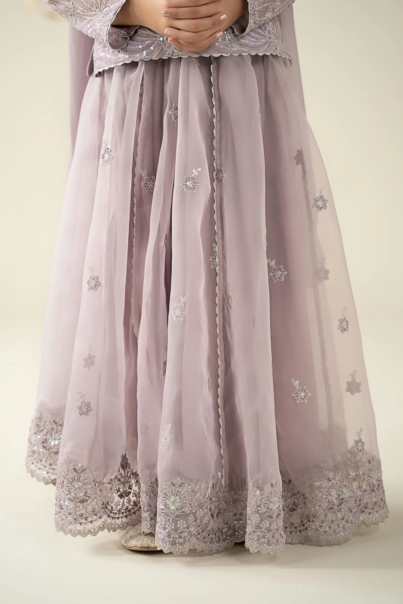 3 Piece Embroidered Organza Suit - Image 5