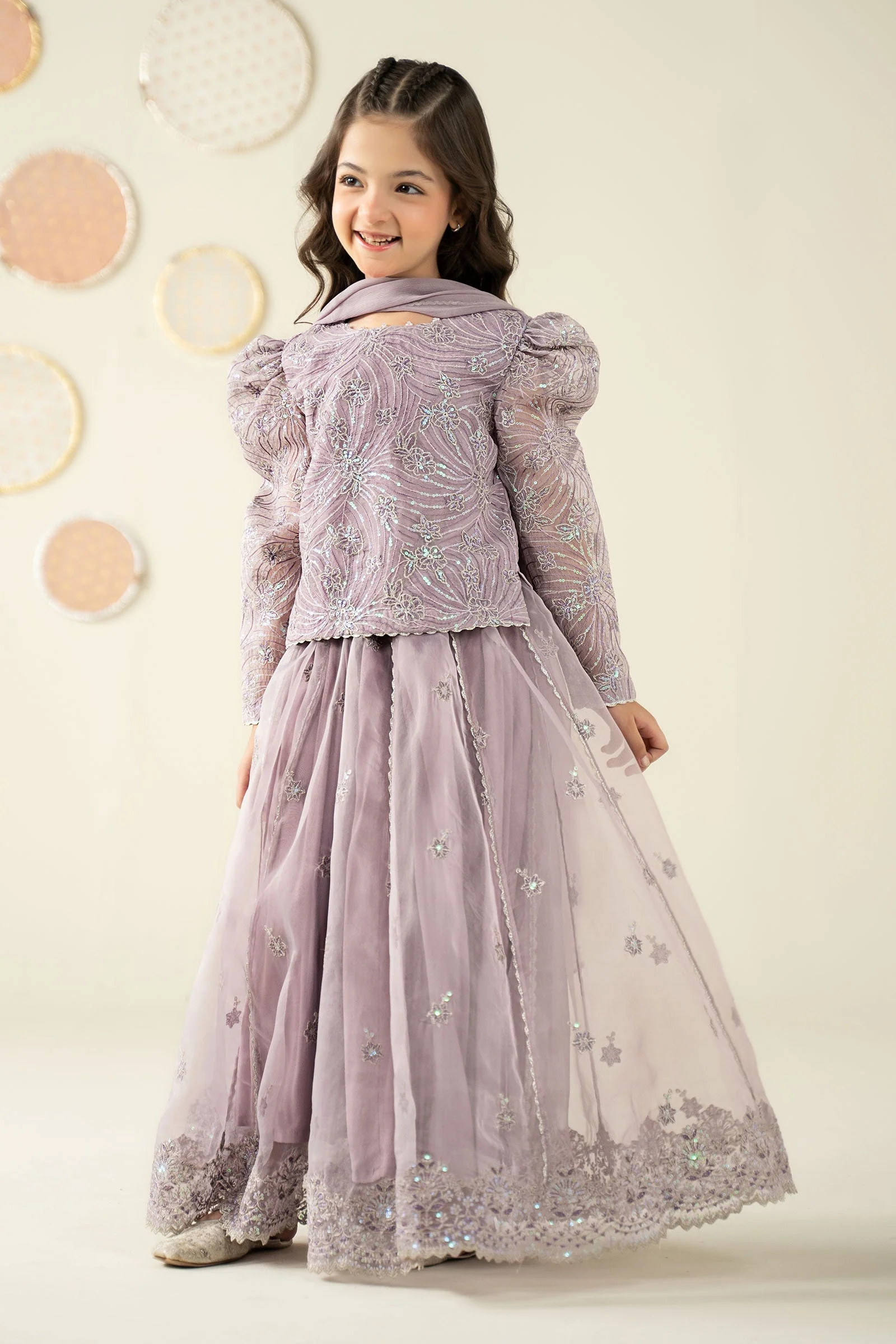 3 Piece Embroidered Organza Suit - Image 7