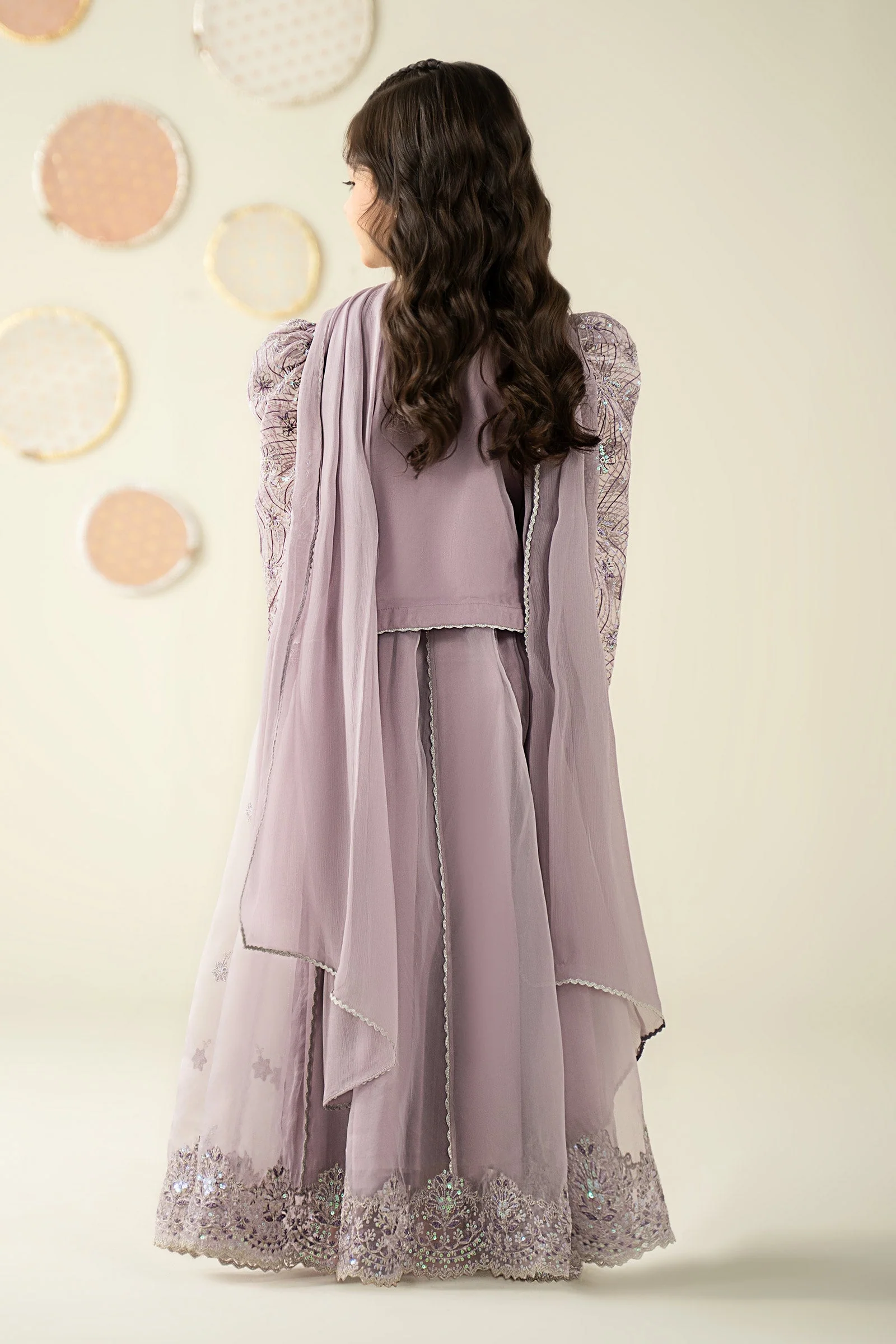 3 Piece Embroidered Organza Suit - Image 8