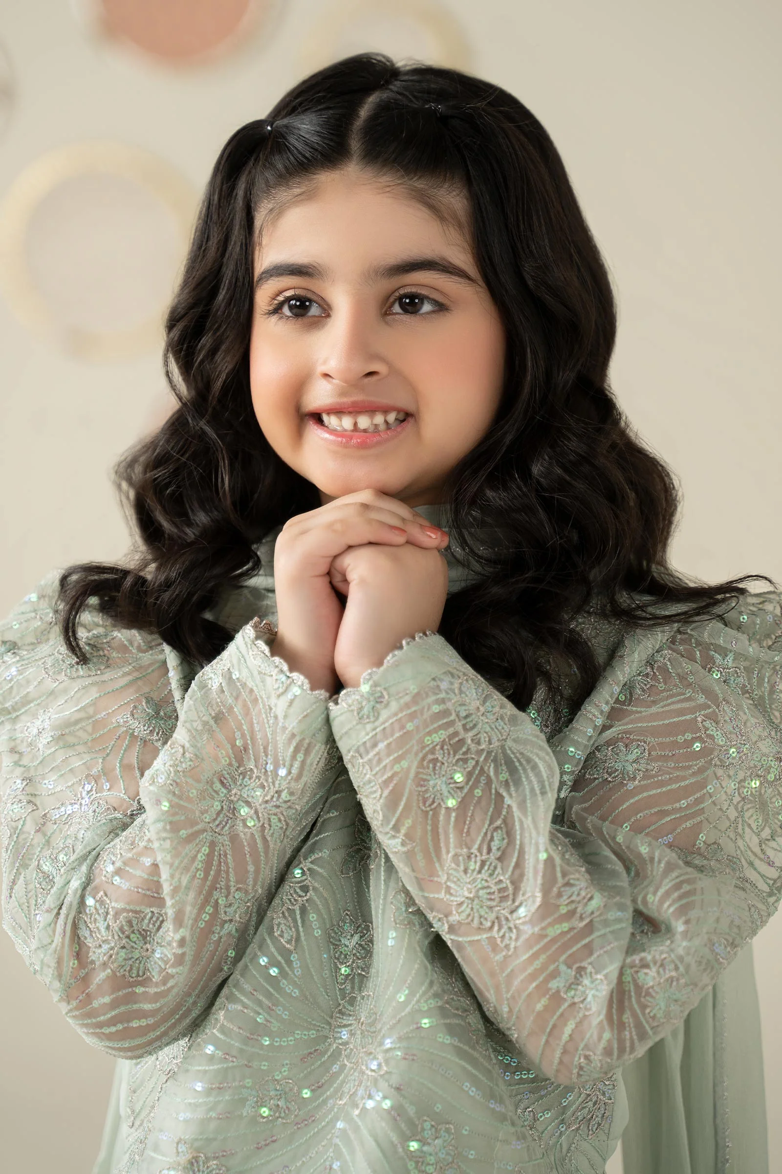 3 Piece Embroidered Organza Suit - Image 3