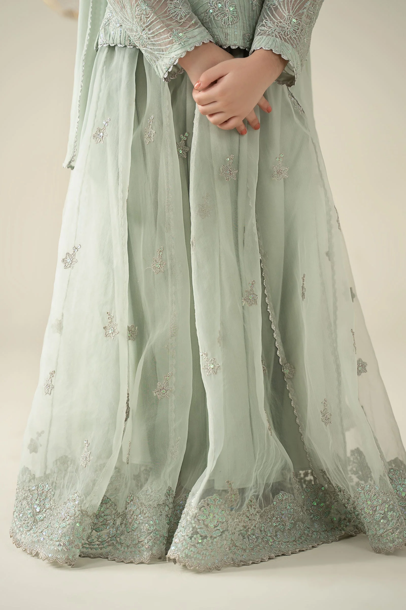 3 Piece Embroidered Organza Suit - Image 5