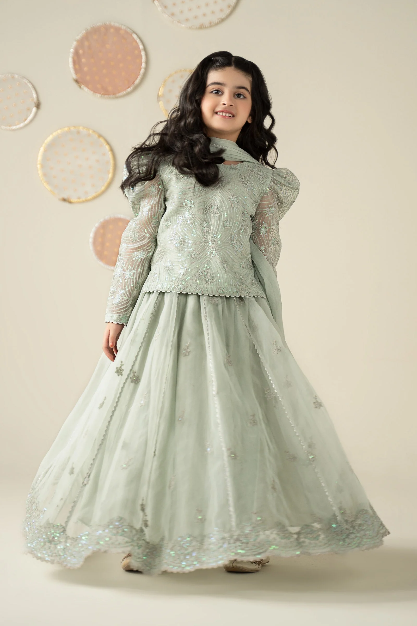 3 Piece Embroidered Organza Suit - Image 6