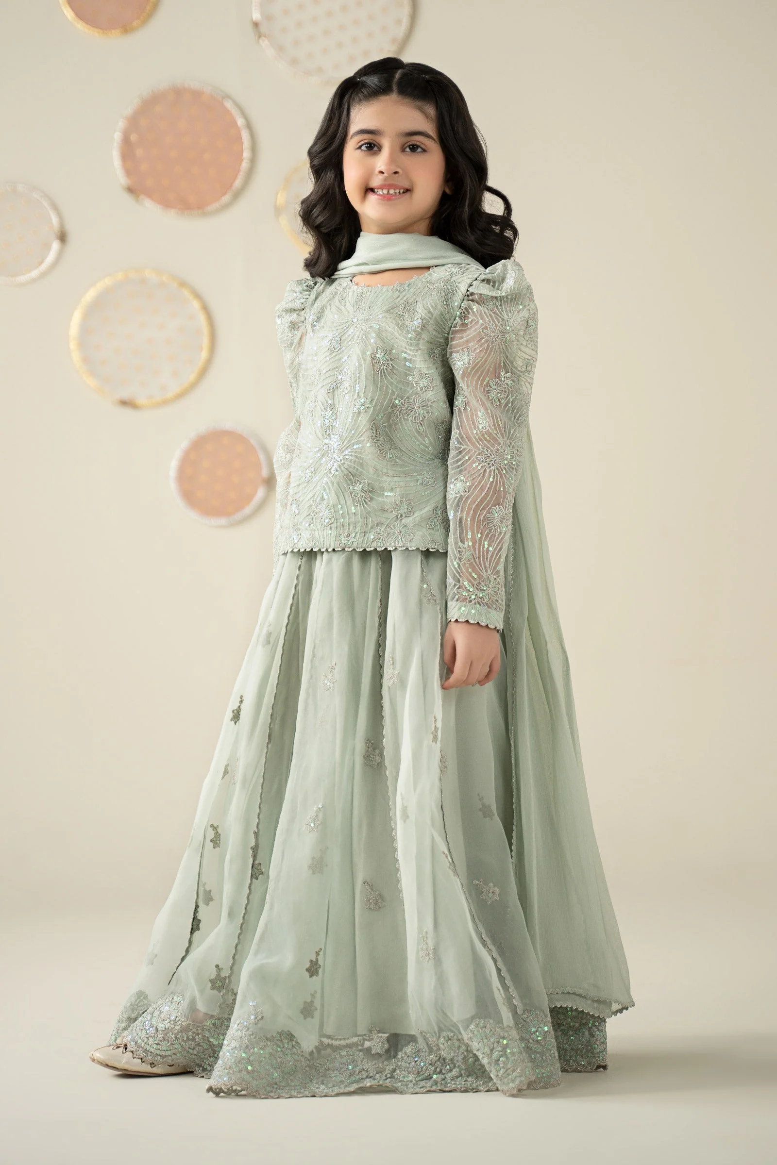 3 Piece Embroidered Organza Suit - Image 7