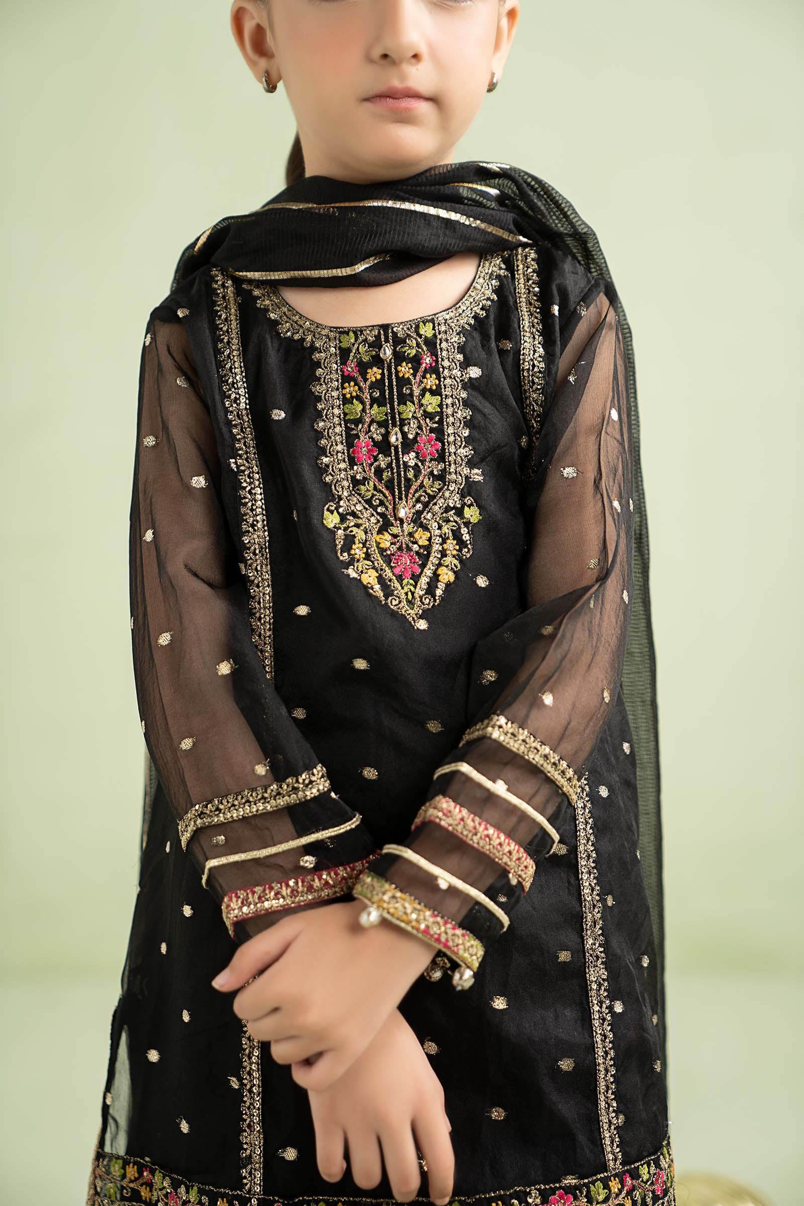 3 Piece Embroidered Lurex Organza Suit - Image 5