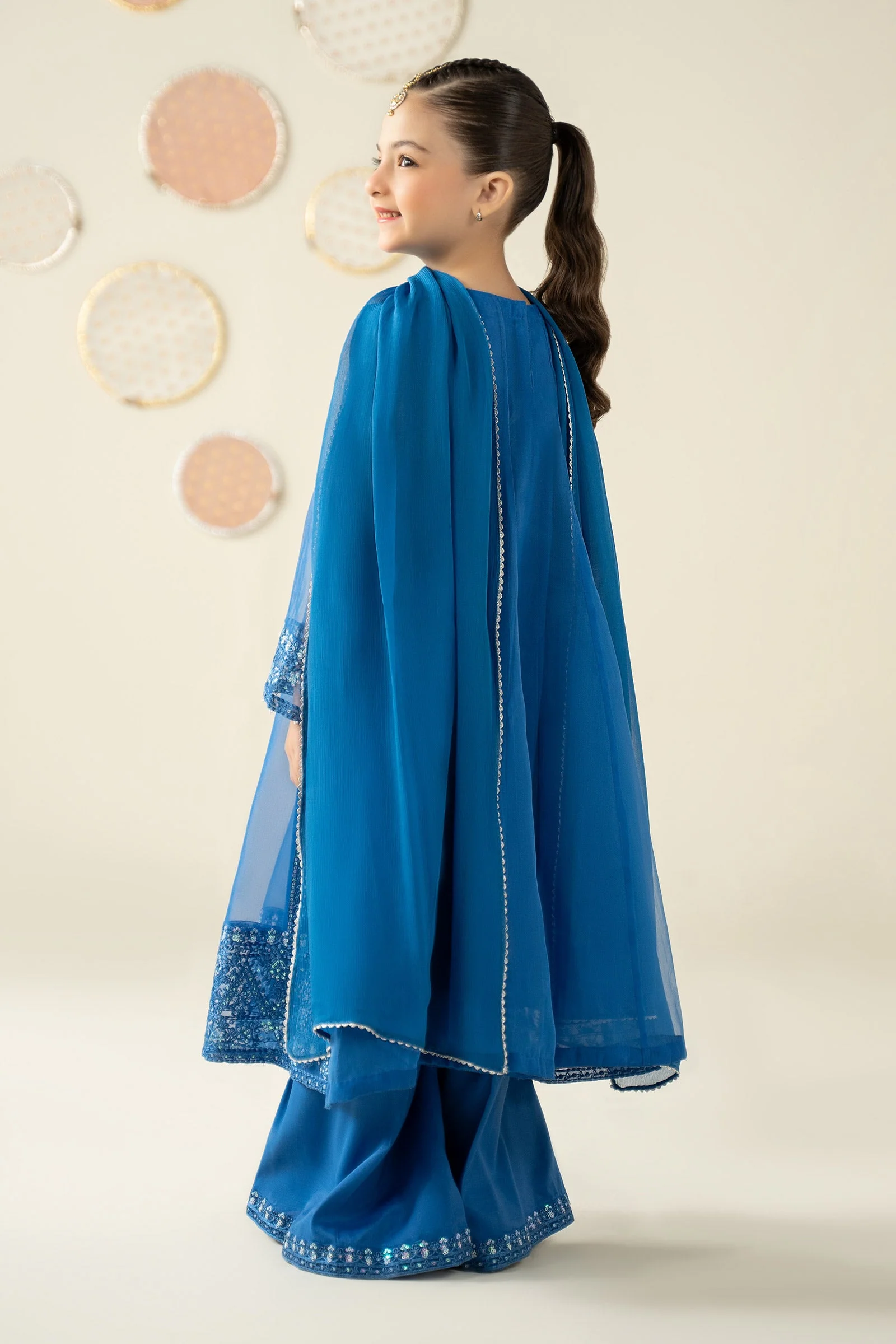 3 Piece Embroidered Organza Suit - Image 2