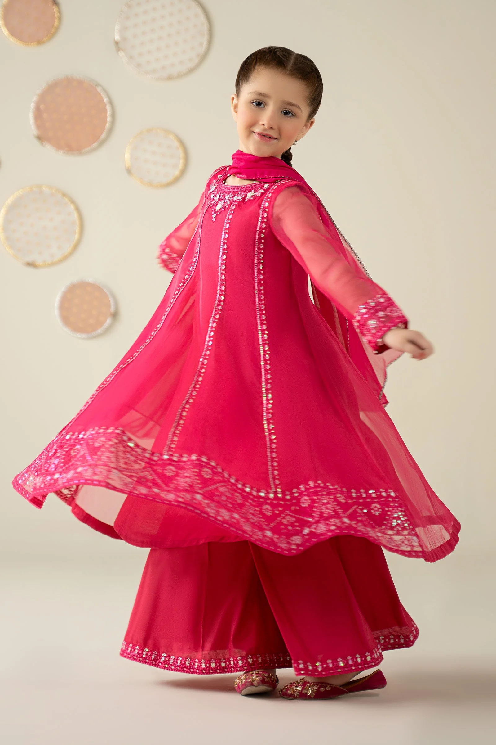 3 Piece Embroidered Organza Suit - Image 7