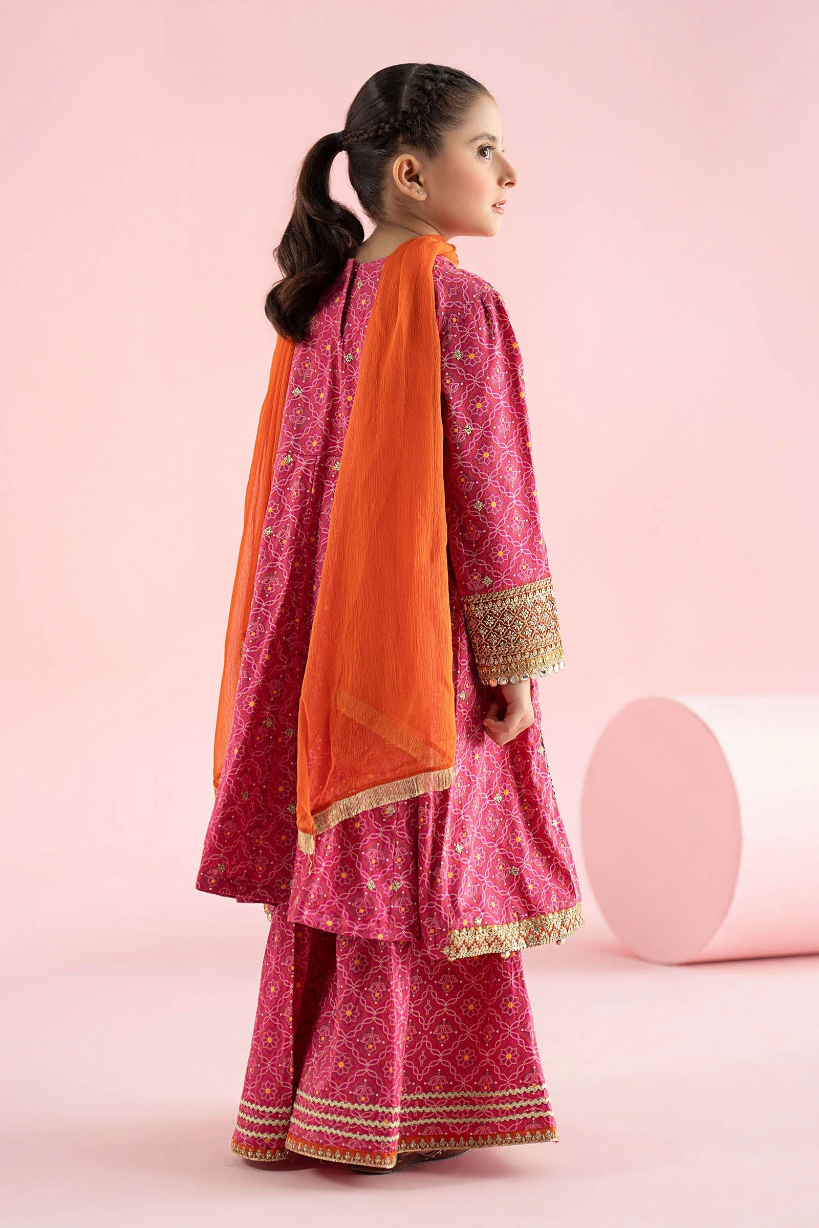 3 Piece Embroidered PK Raw Silk Suit - Image 10