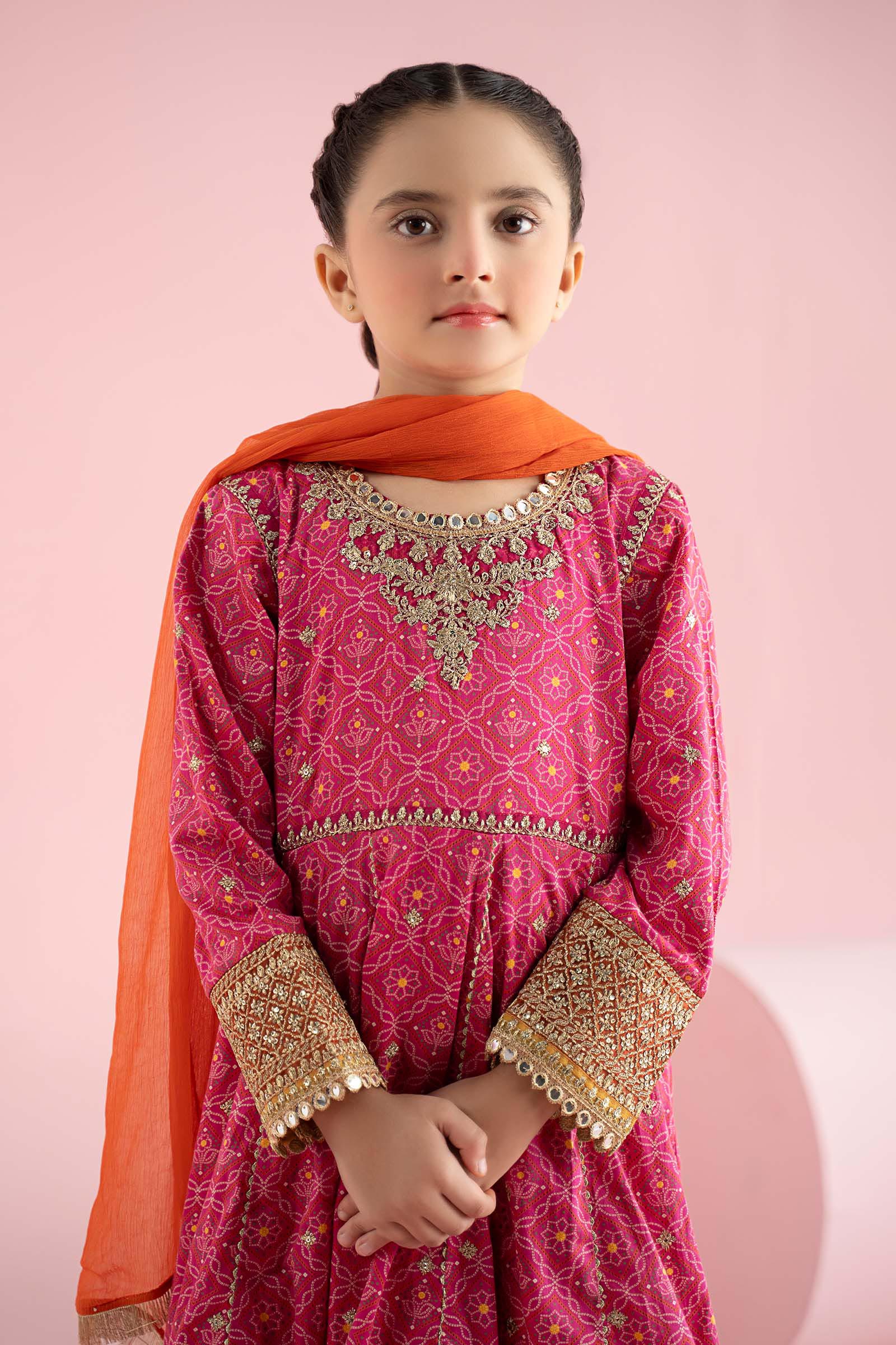 3 Piece Embroidered PK Raw Silk Suit - Image 3