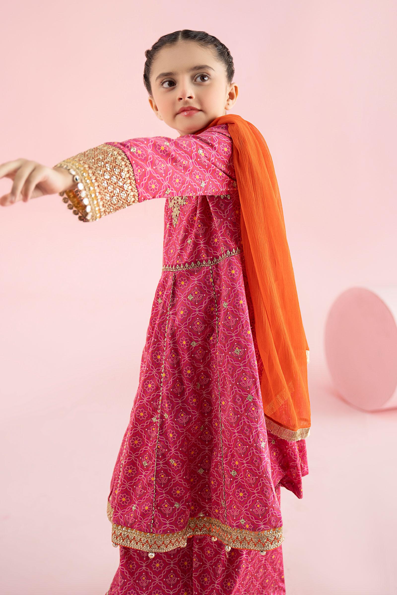 3 Piece Embroidered PK Raw Silk Suit - Image 5