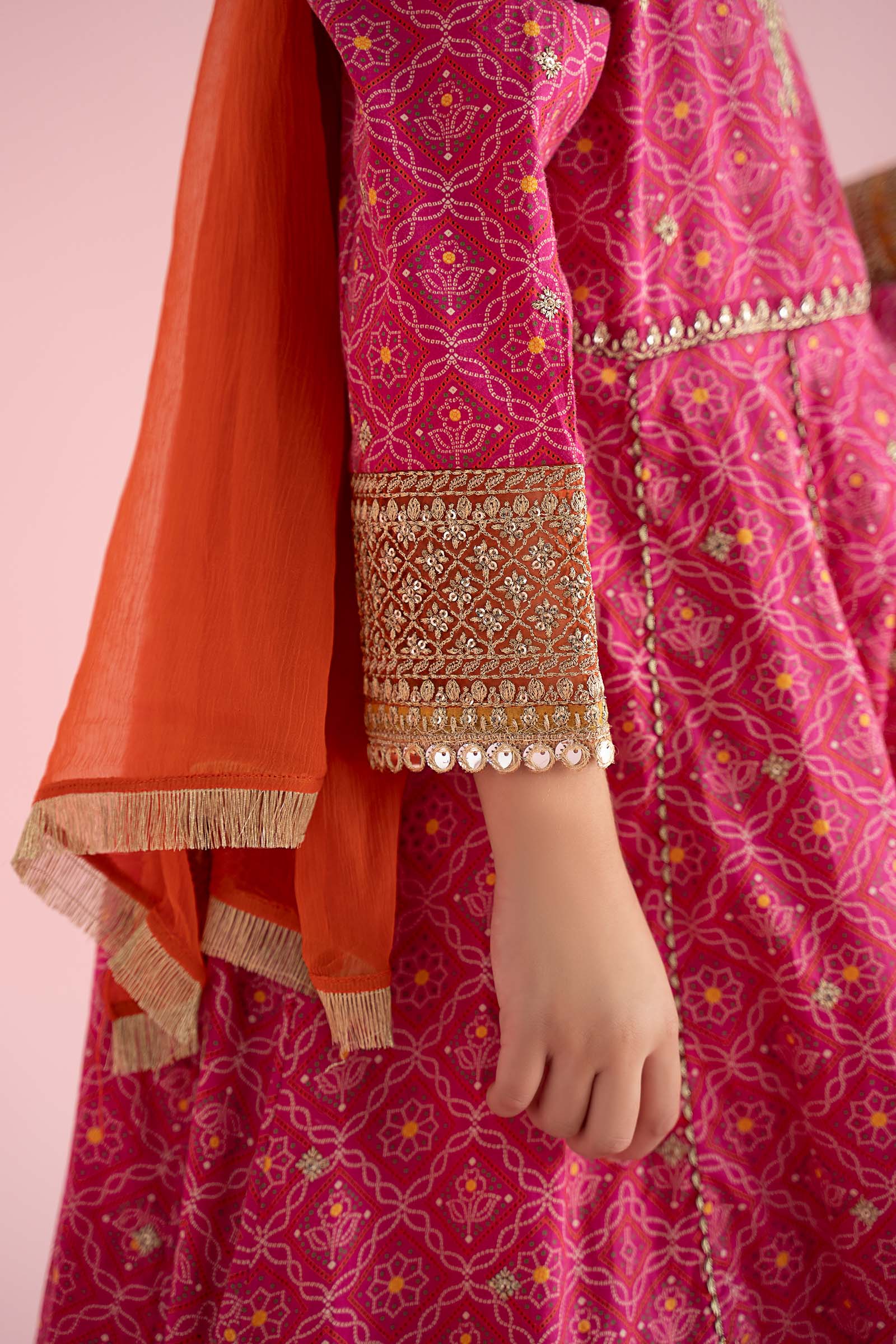 3 Piece Embroidered PK Raw Silk Suit - Image 6