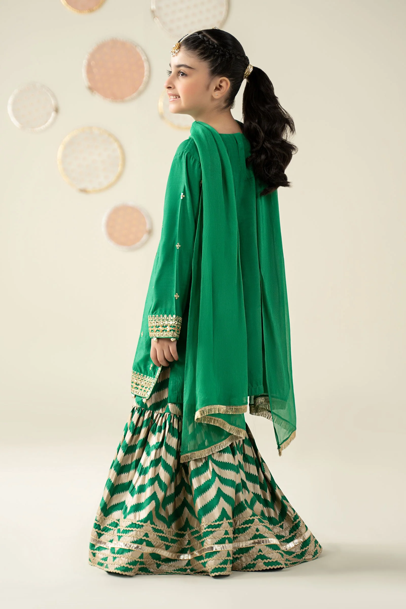 3 Piece Embroidered Raw Silk Suit - Image 7