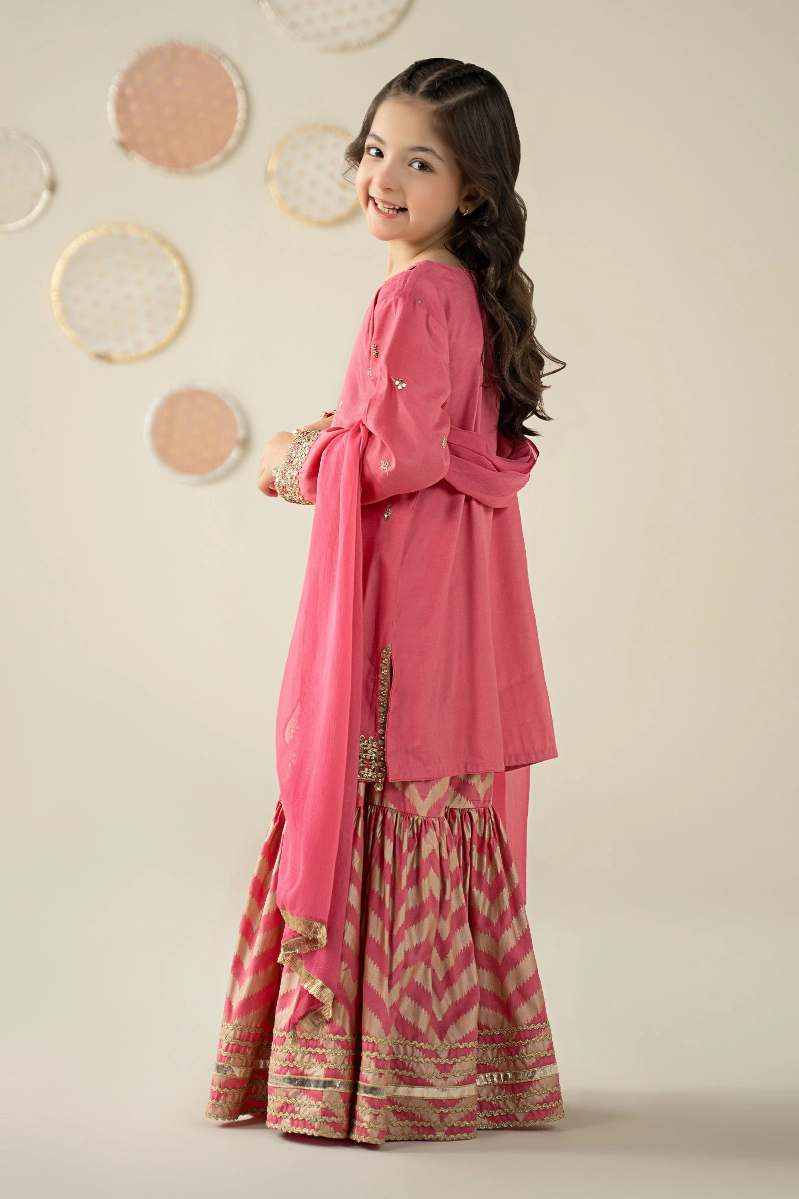 3 Piece Embroidered Raw Silk Suit - Image 7