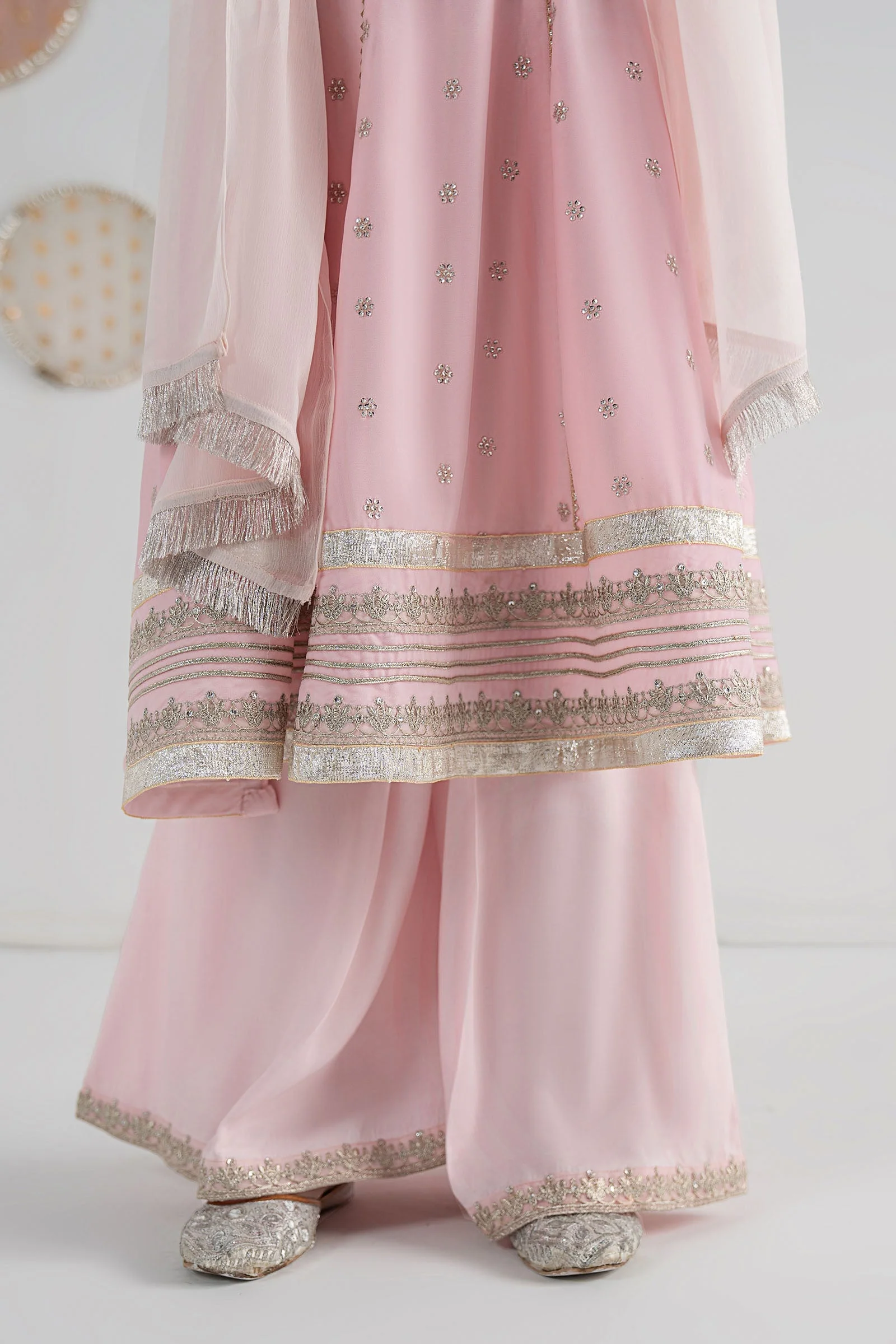 3 Piece Embroidered Velvet Suit - Image 5