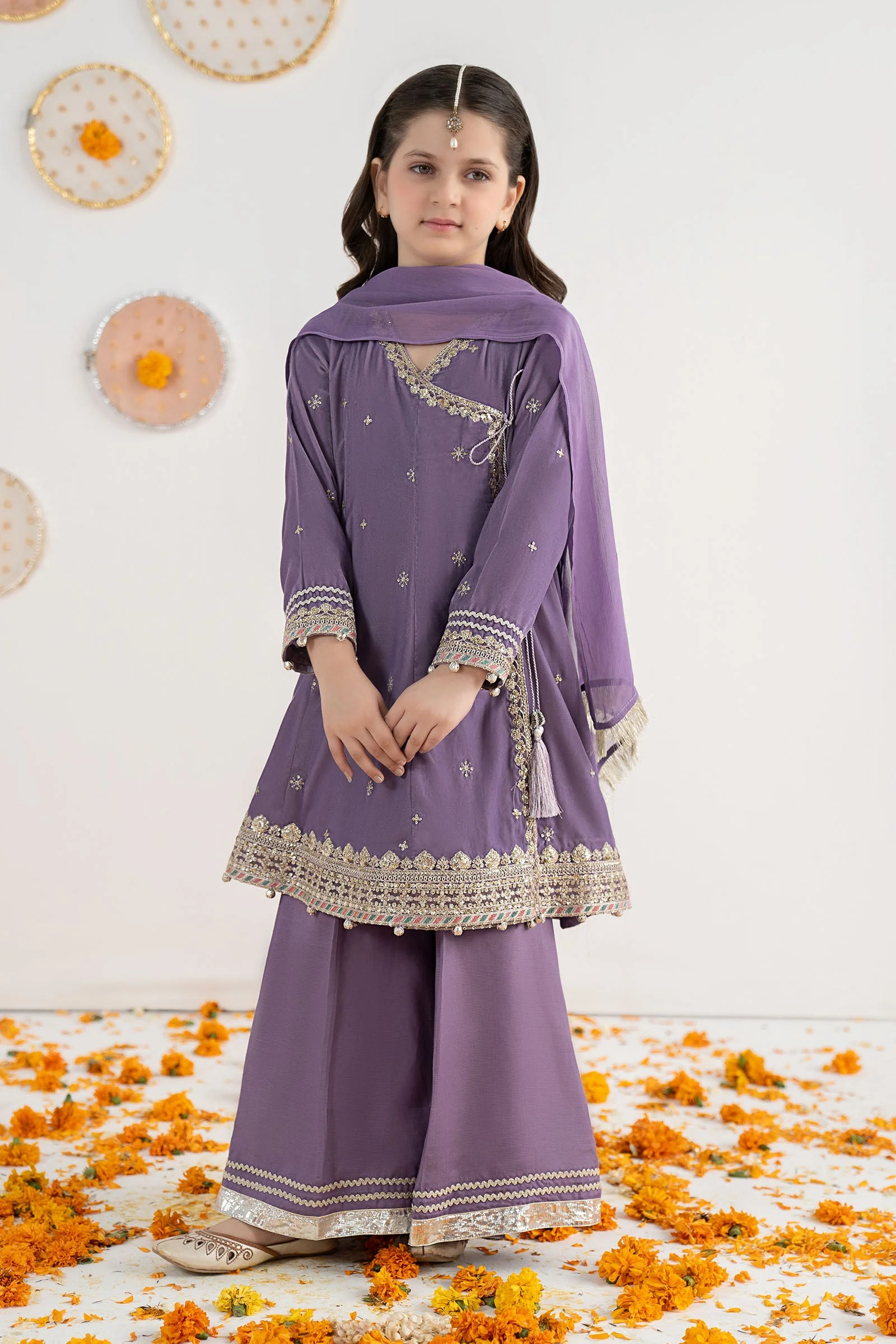 3 Piece Embroidered Velvet Suit