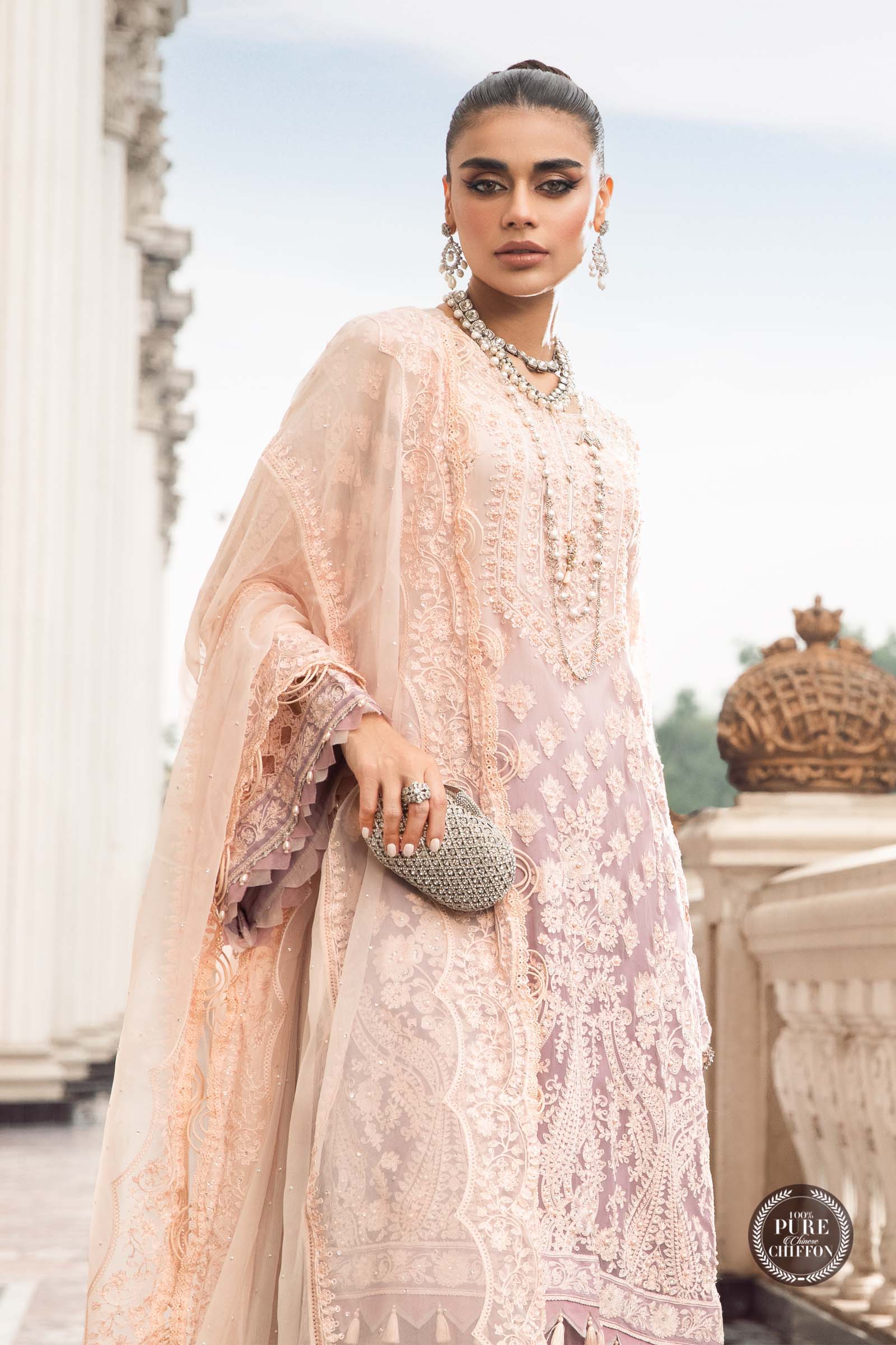 Unstitched Chiffon | MPC-23-103 Lilac - Image 3