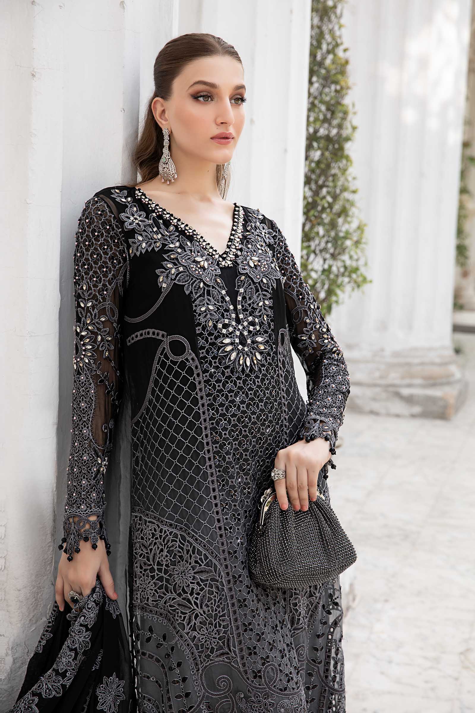 Unstitched Embroidered Chiffon Suit | MPC-24-101 - Image 4