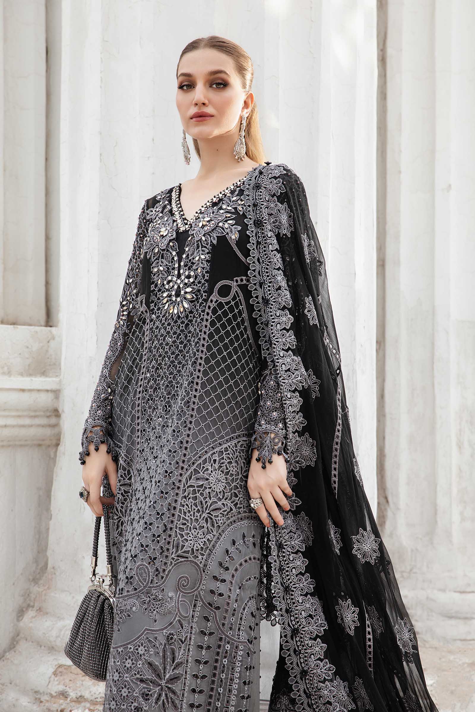 Unstitched Embroidered Chiffon Suit | MPC-24-101 - Image 5