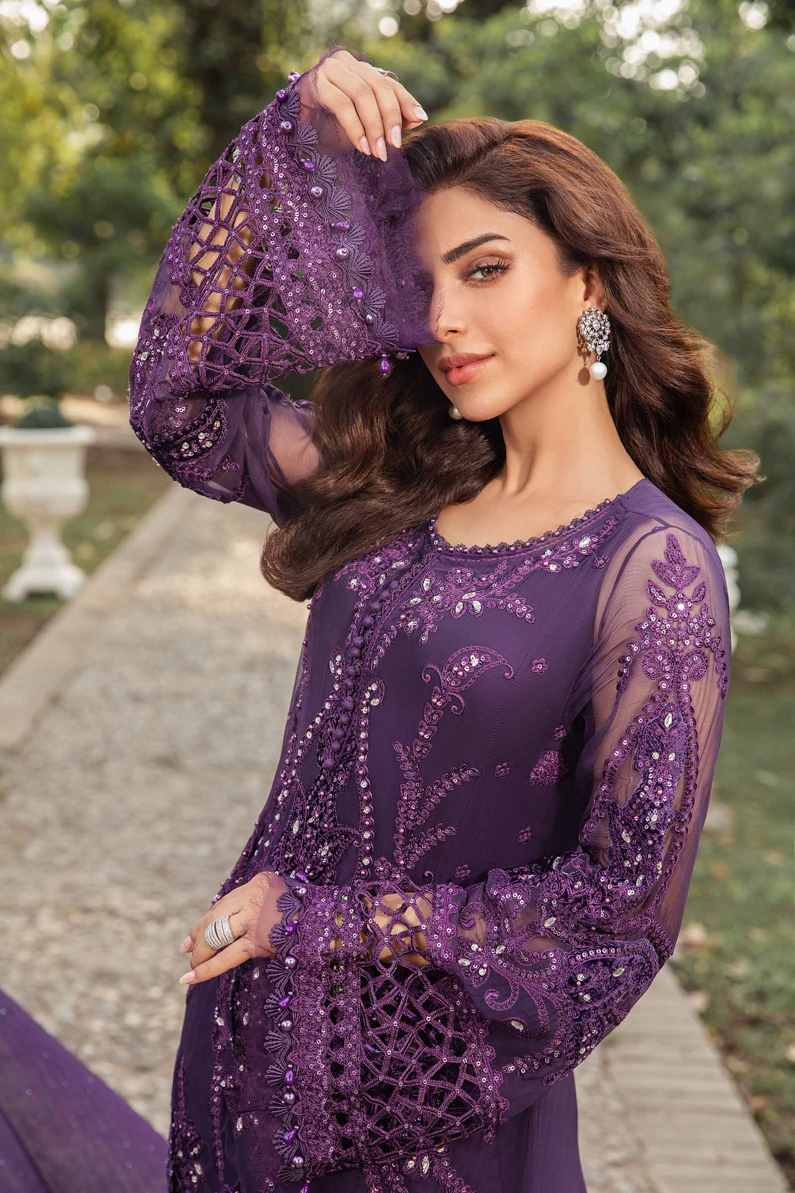 Unstitched Embroidered Chiffon Suit | MPC-24-102 - Image 3